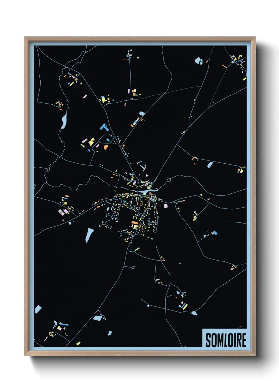 Une affiche de carte sur Somloire