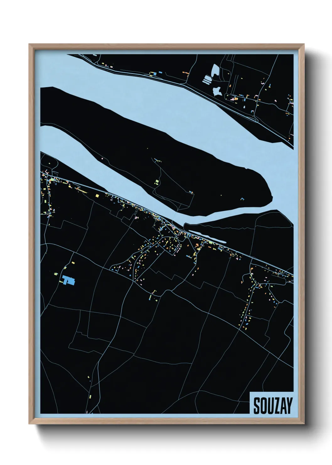 Une affiche de carte sur Souzay