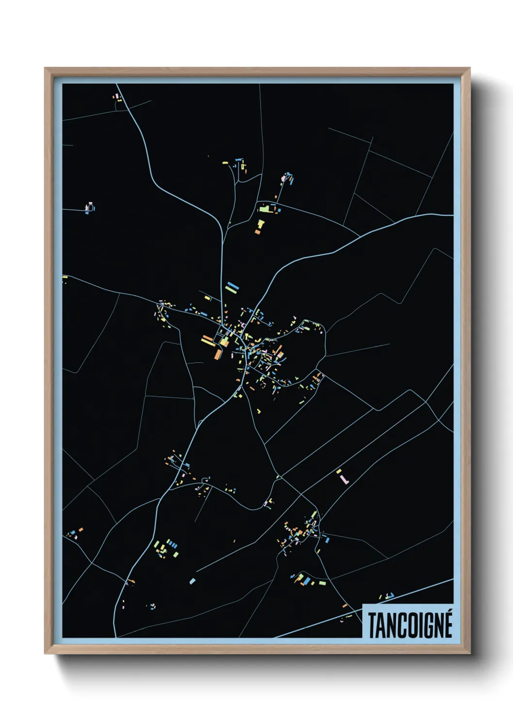 Une affiche de carte sur Tancoigné