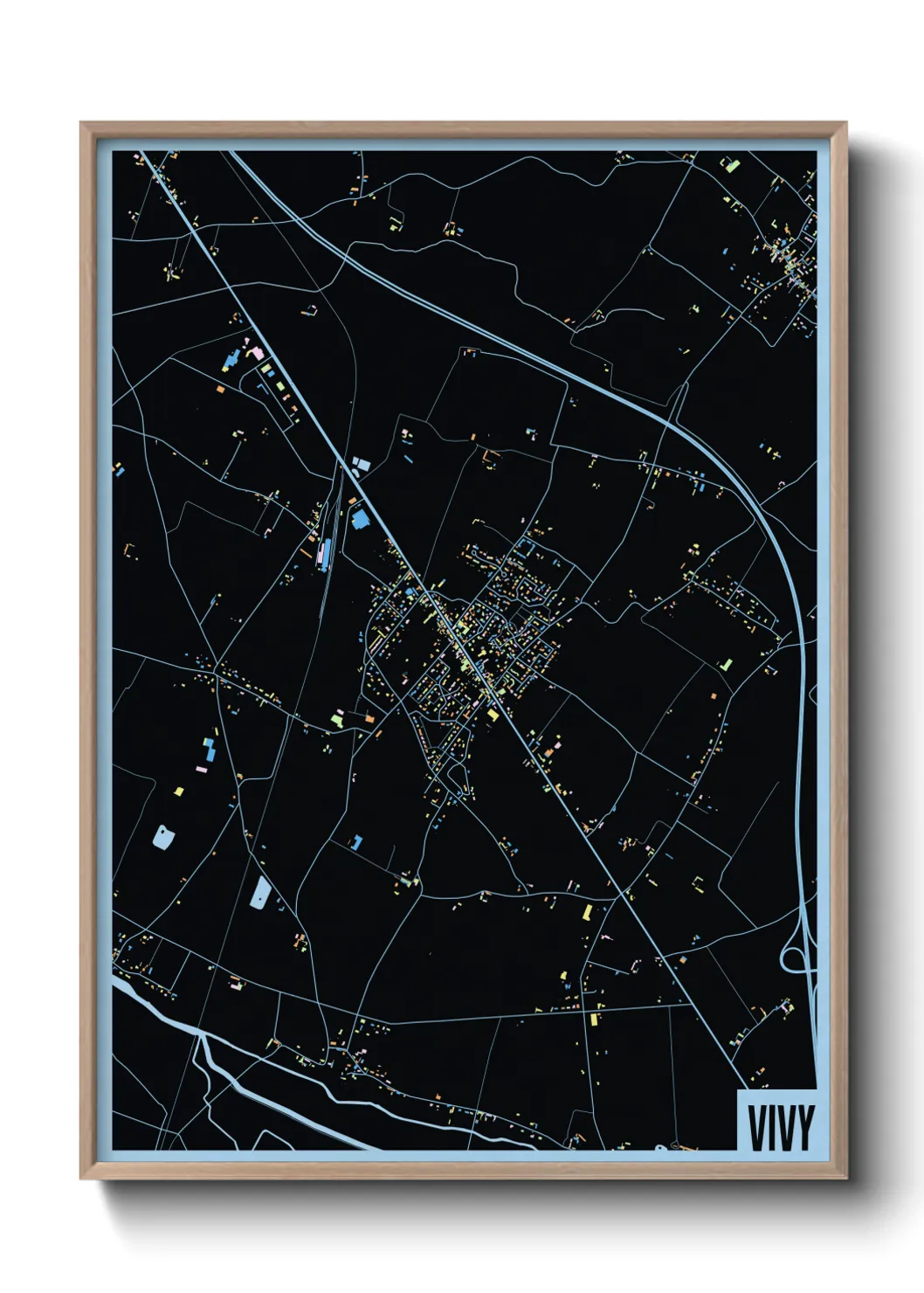 Une affiche de carte sur Vivy