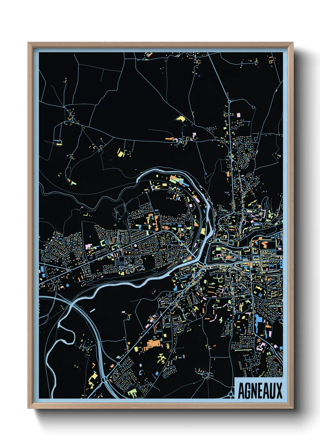 Une affiche de carte sur Agneaux