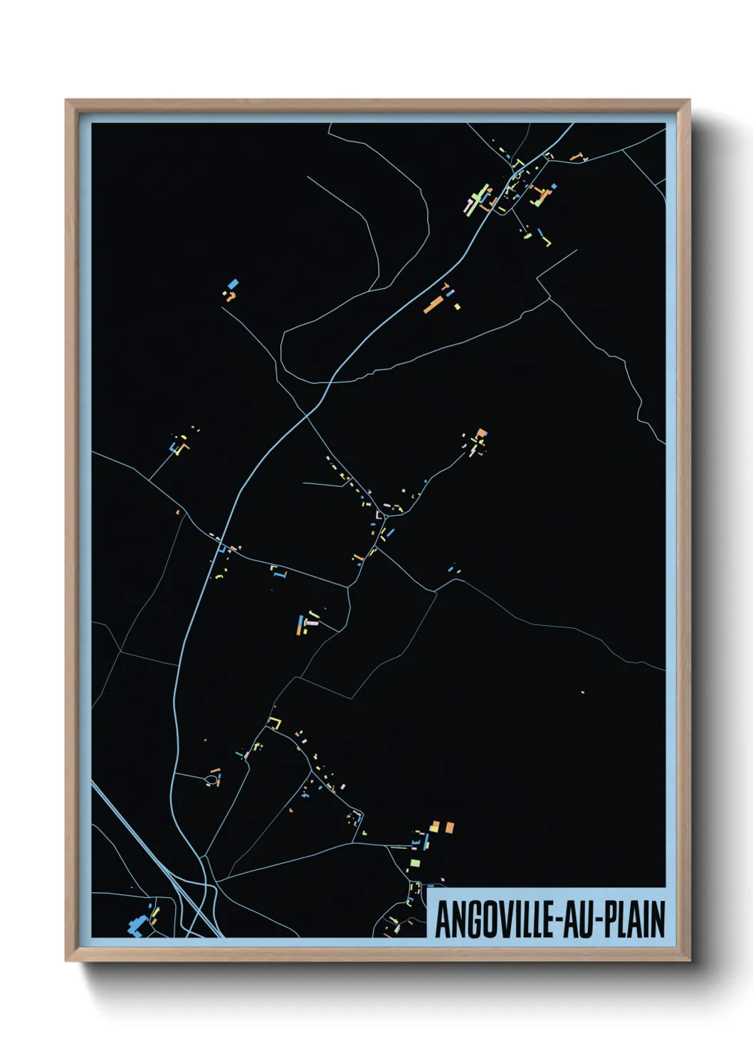 Une affiche de carte sur Angoville-au-Plain