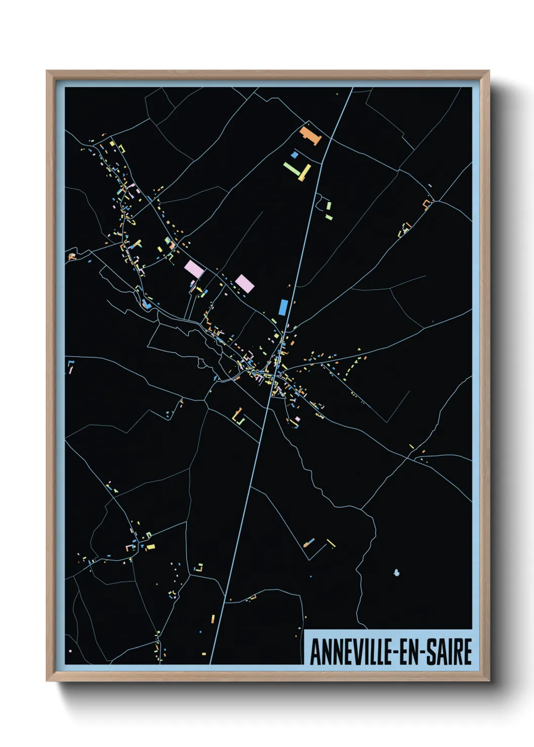 Une affiche de carte sur Anneville-en-Saire