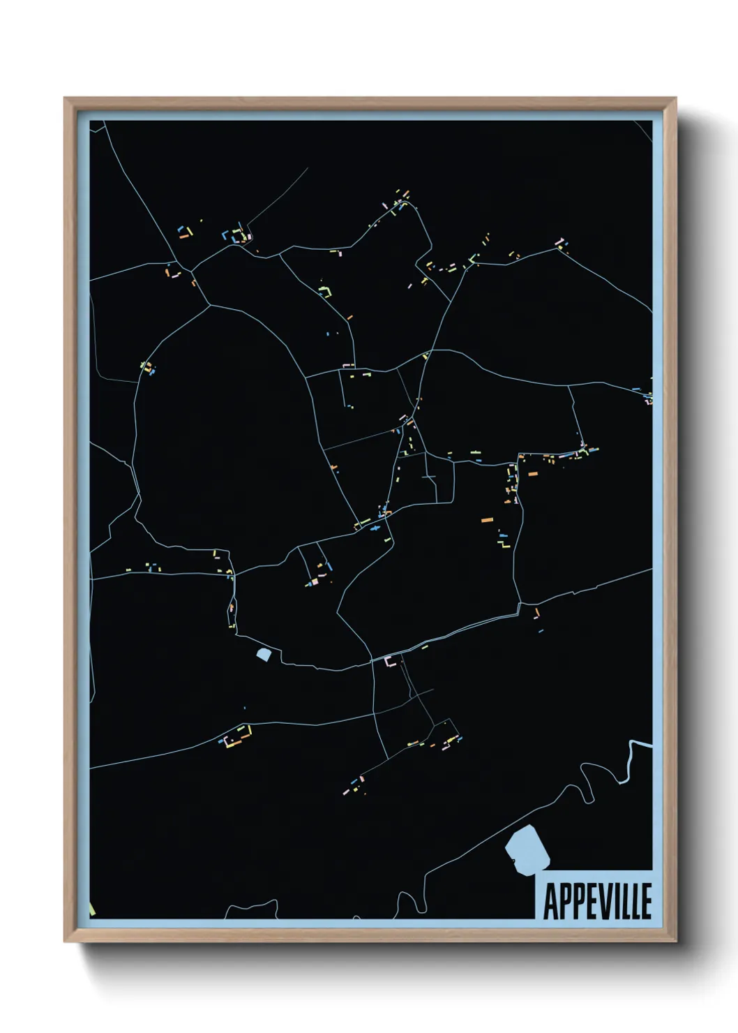 Une affiche de carte sur Appeville