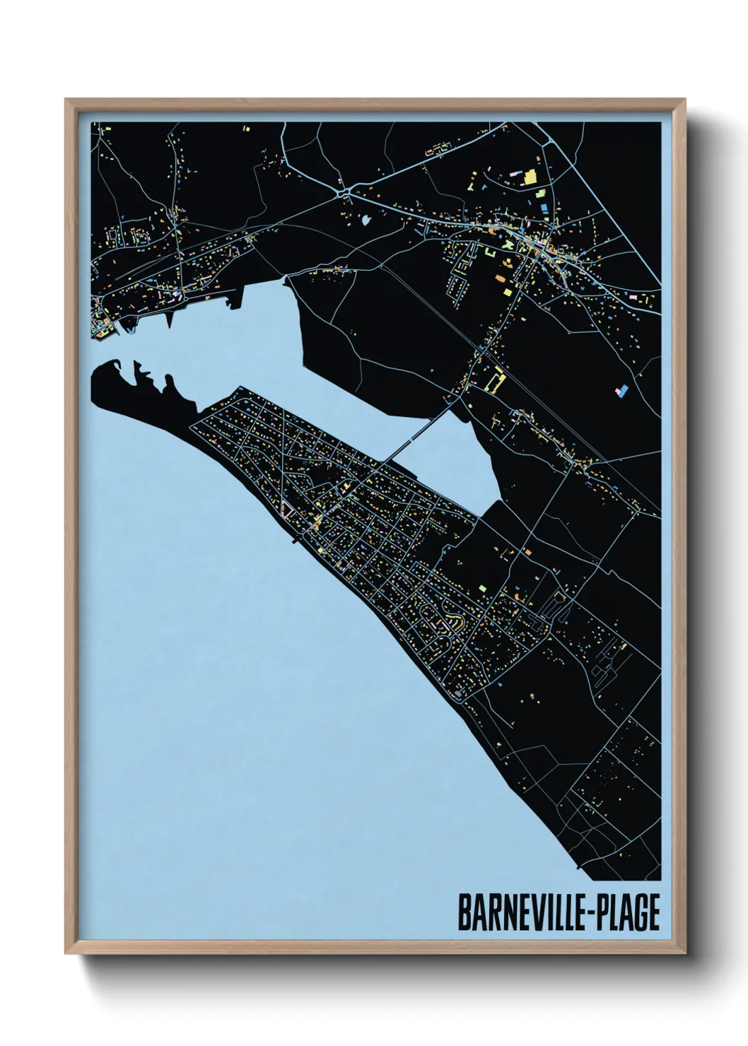 Un poster carteBarneville-Plage