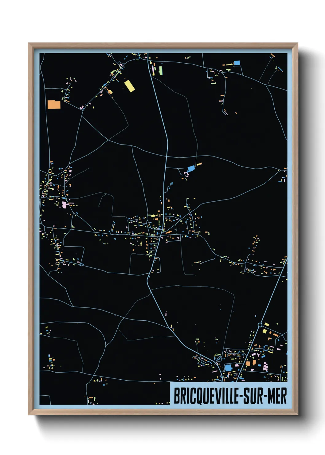 Une affiche de carte sur Bricqueville-sur-Mer