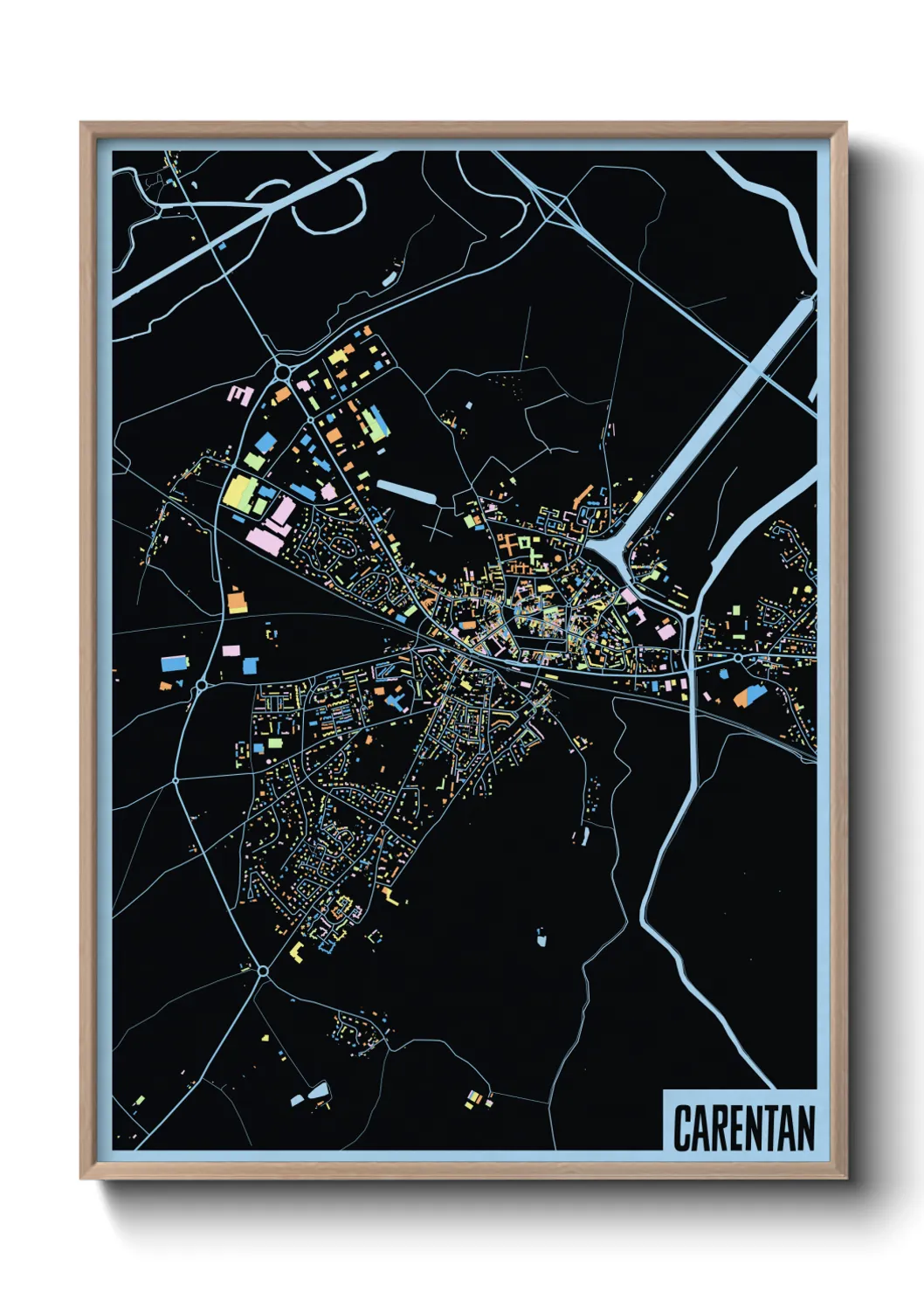 Une affiche de carte sur Carentan