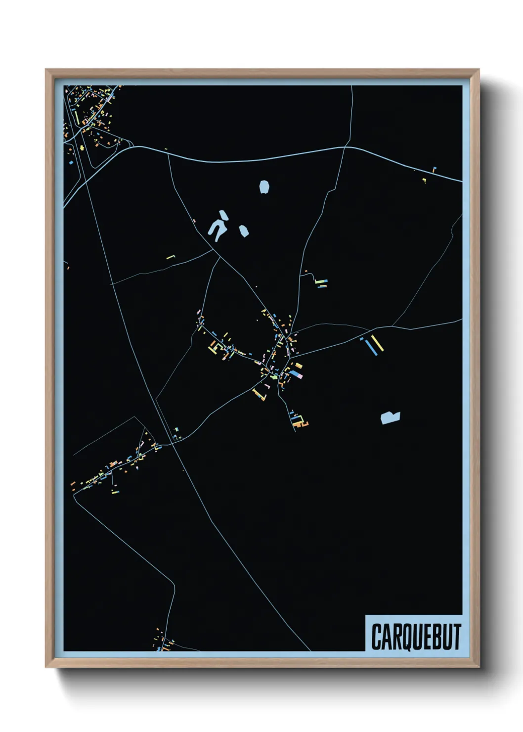 Une affiche de carte sur Carquebut