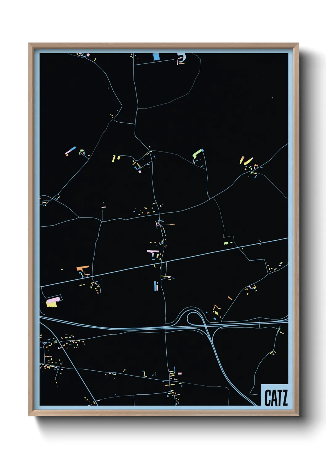 Une affiche de carte sur Catz