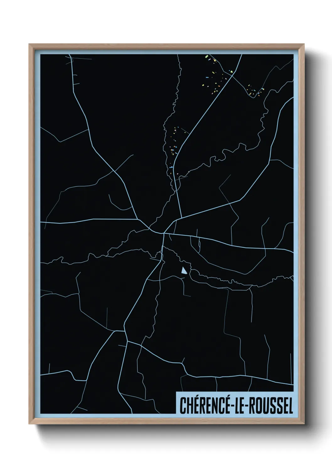 Une affiche de carte sur Chérencé-le-Roussel