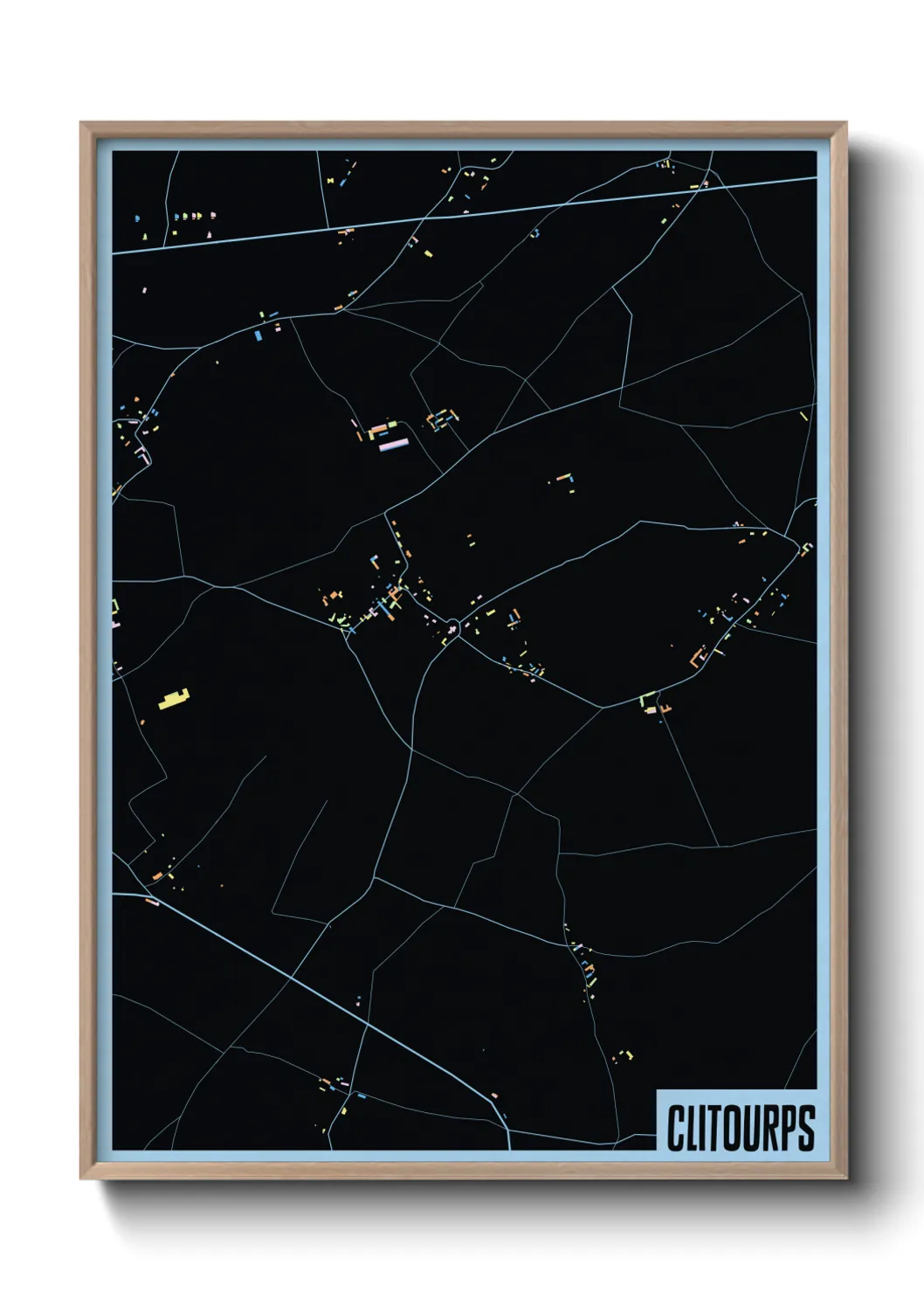 Une affiche de carte sur Clitourps