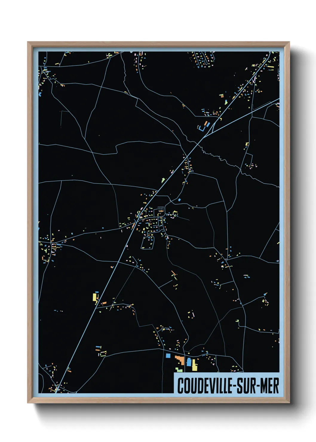 Une affiche de carte sur Coudeville-sur-Mer