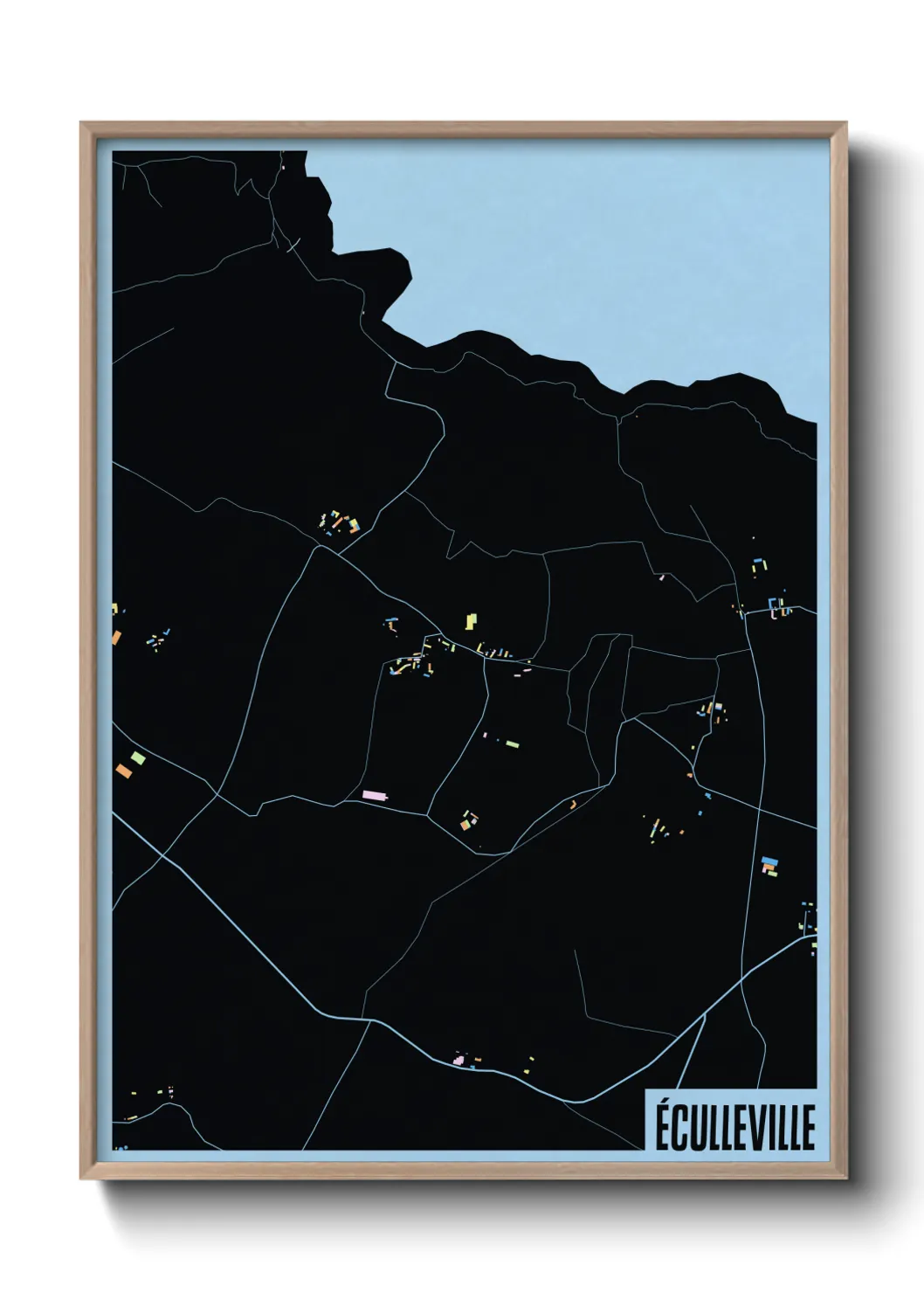 Une affiche de carte sur Éculleville