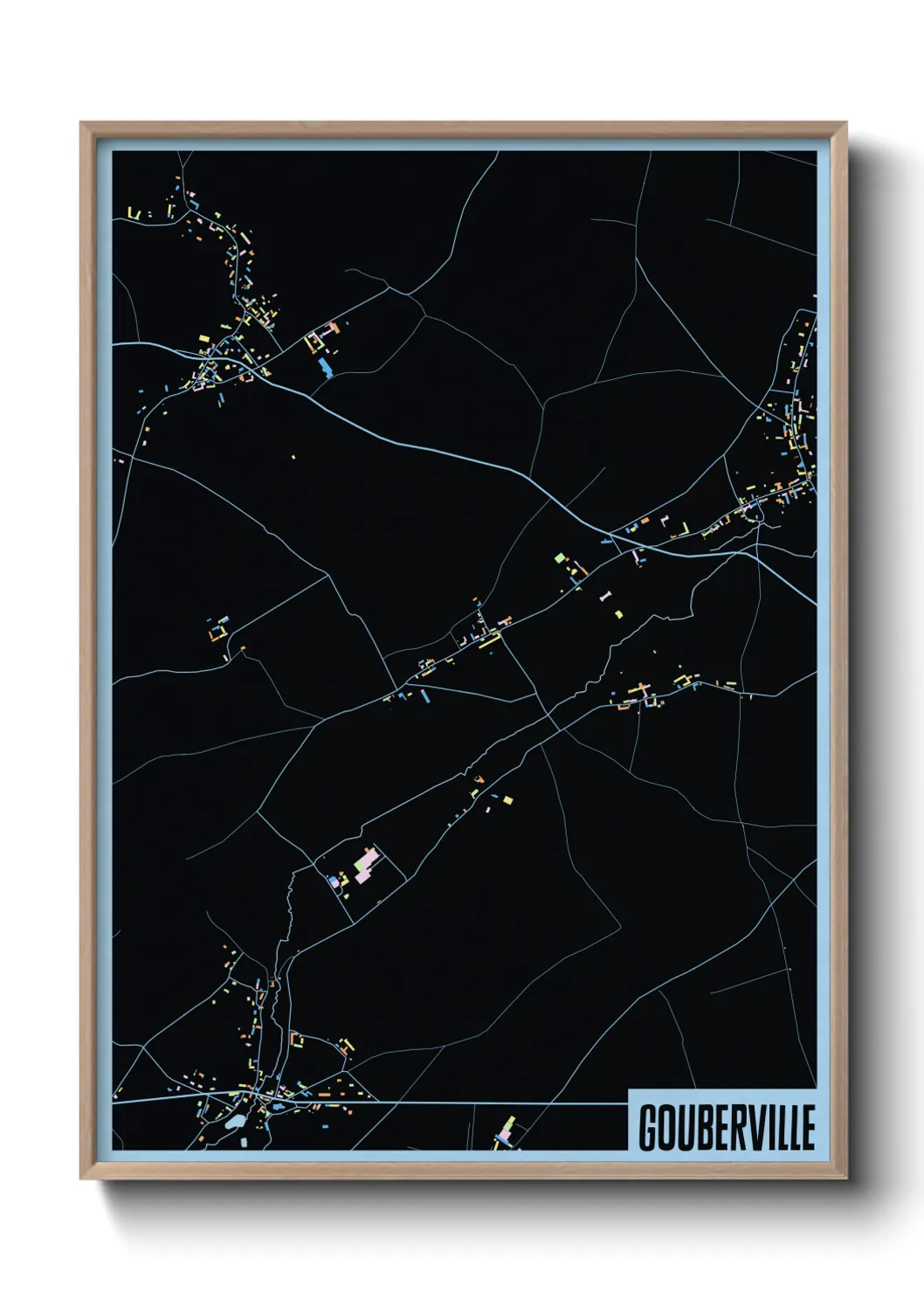 Une affiche de carte sur Gouberville