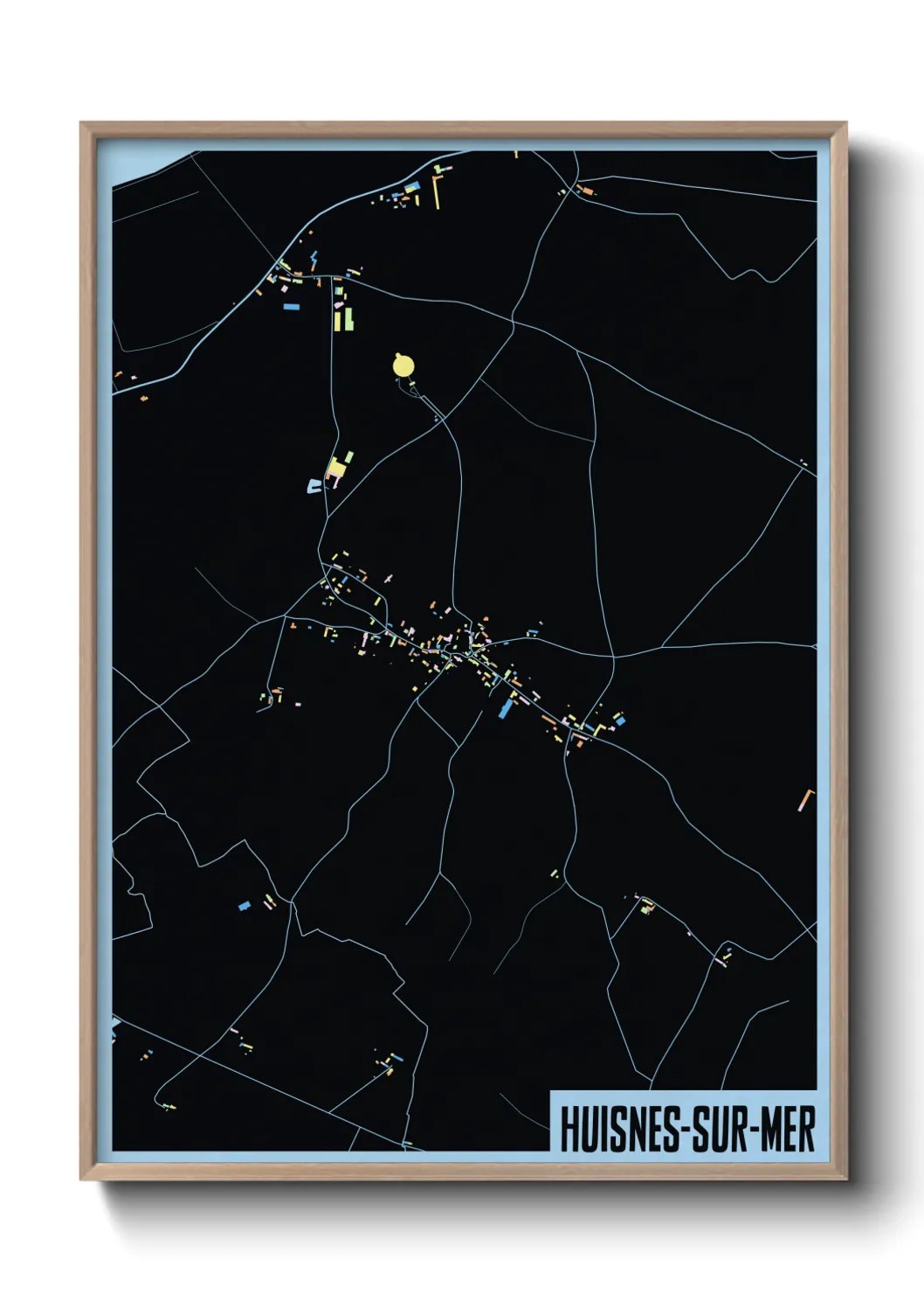 Une affiche de carte sur Huisnes-sur-Mer