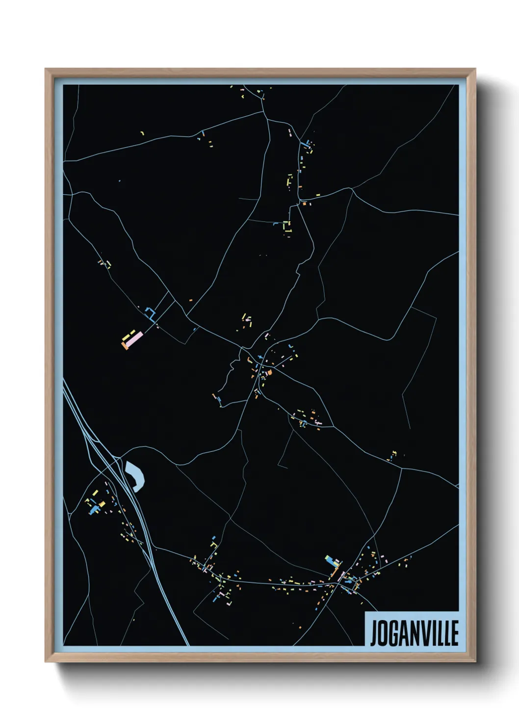 Une affiche de carte sur Joganville