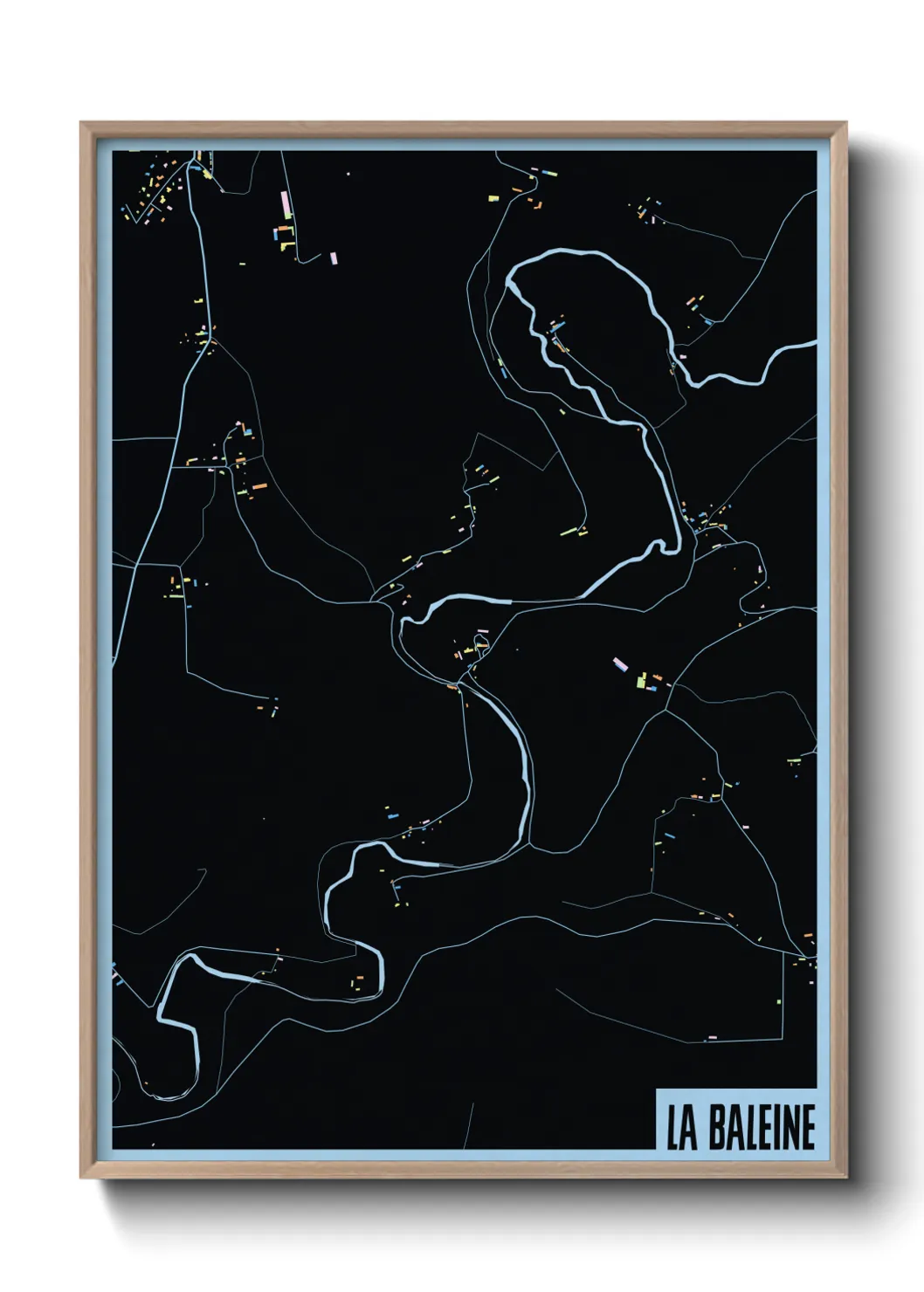 Une affiche de carte sur La Baleine