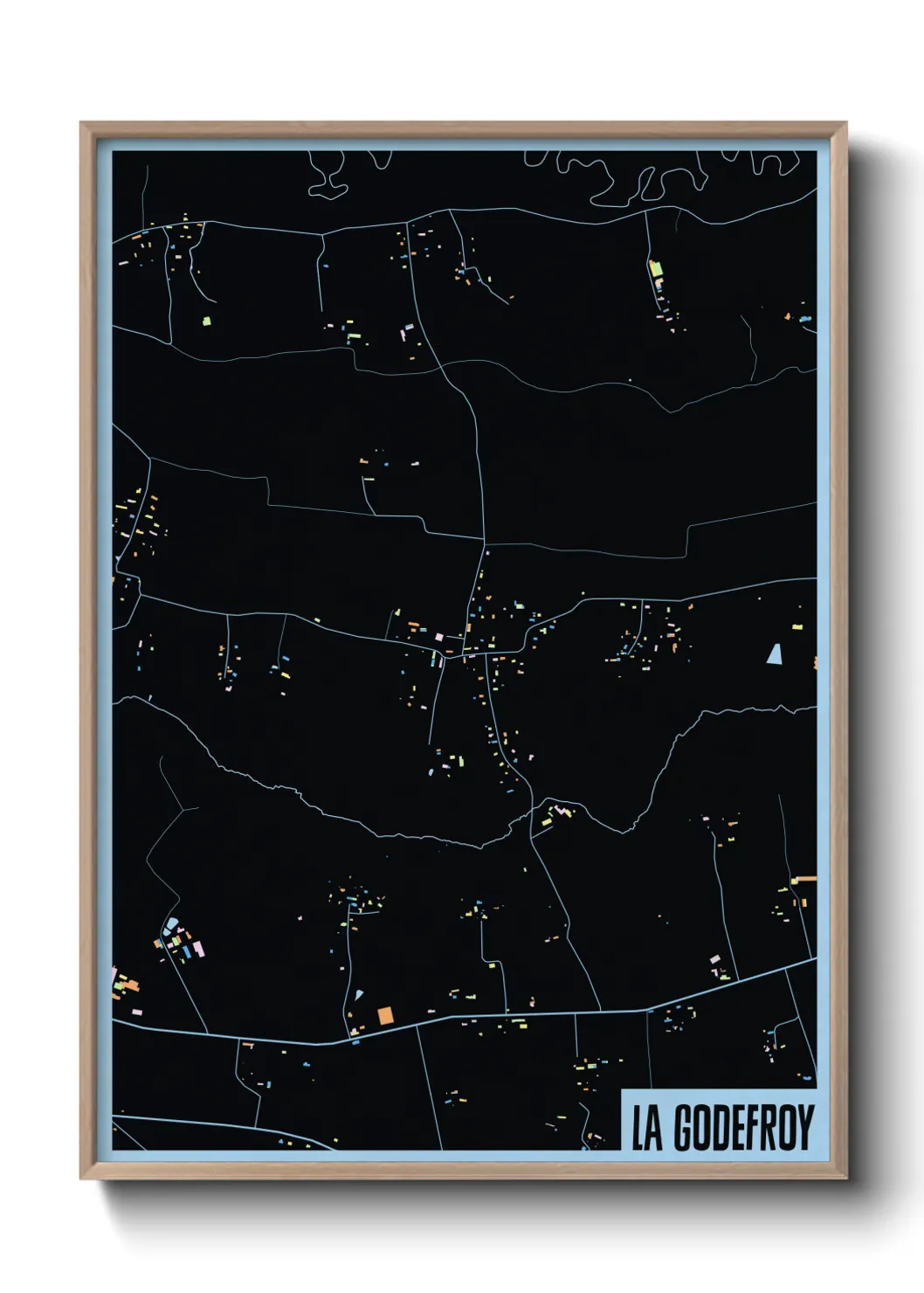 Une affiche de carte sur La Godefroy