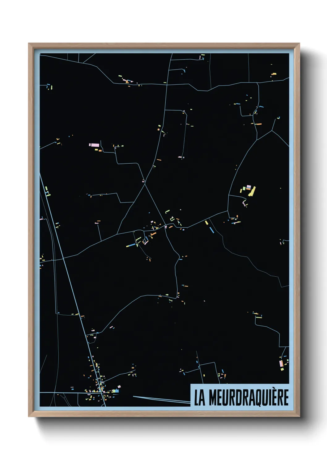 Une affiche de carte sur La Meurdraquière