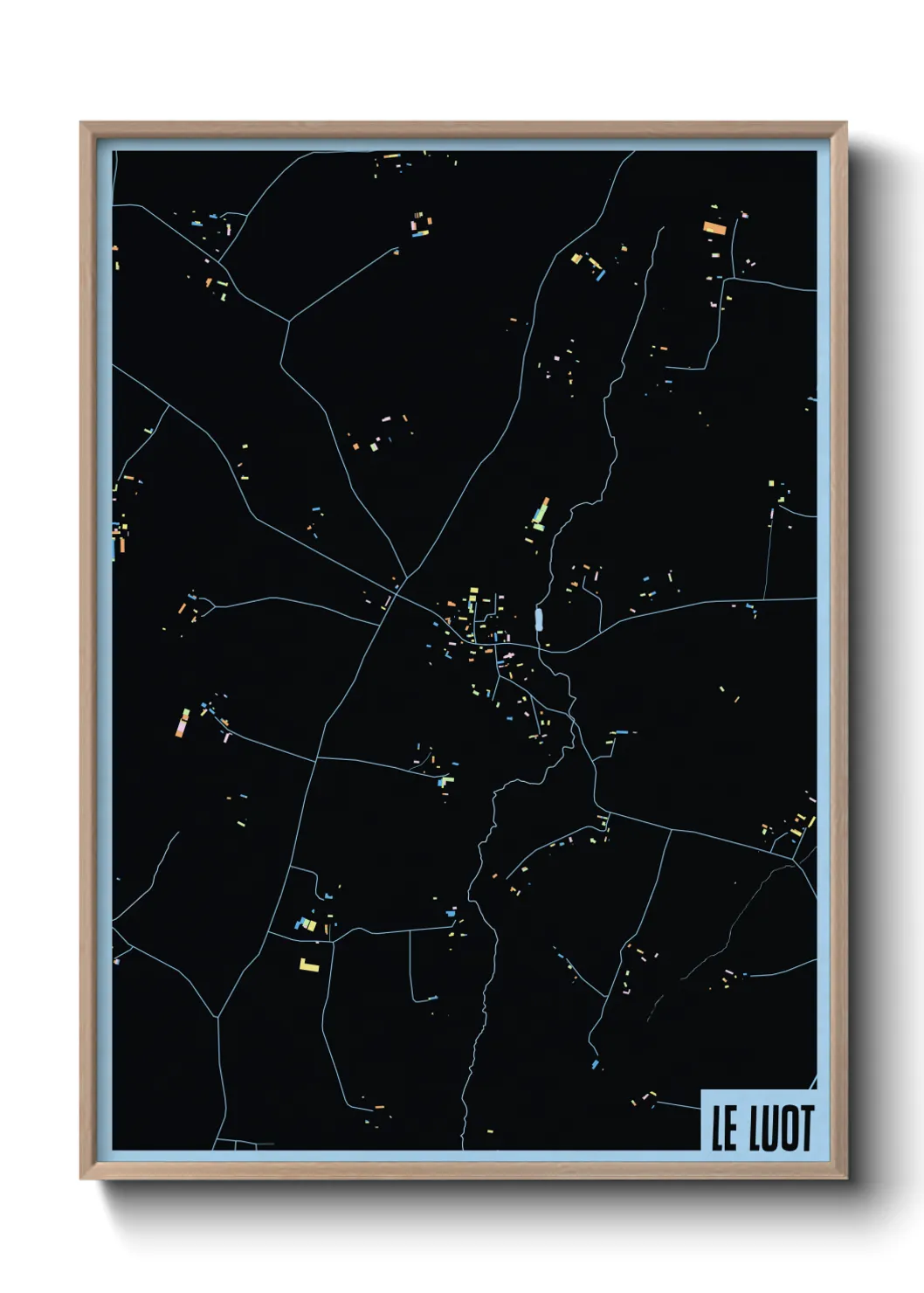 Une affiche de carte sur Le Luot