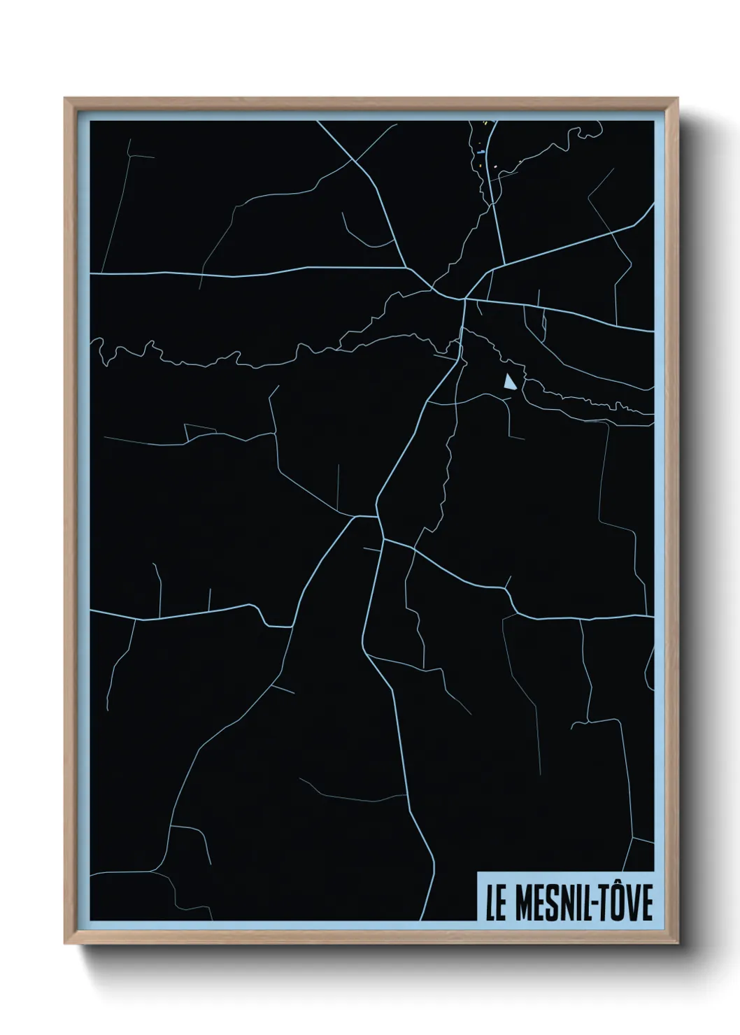 Une affiche de carte sur Le Mesnil-Tôve