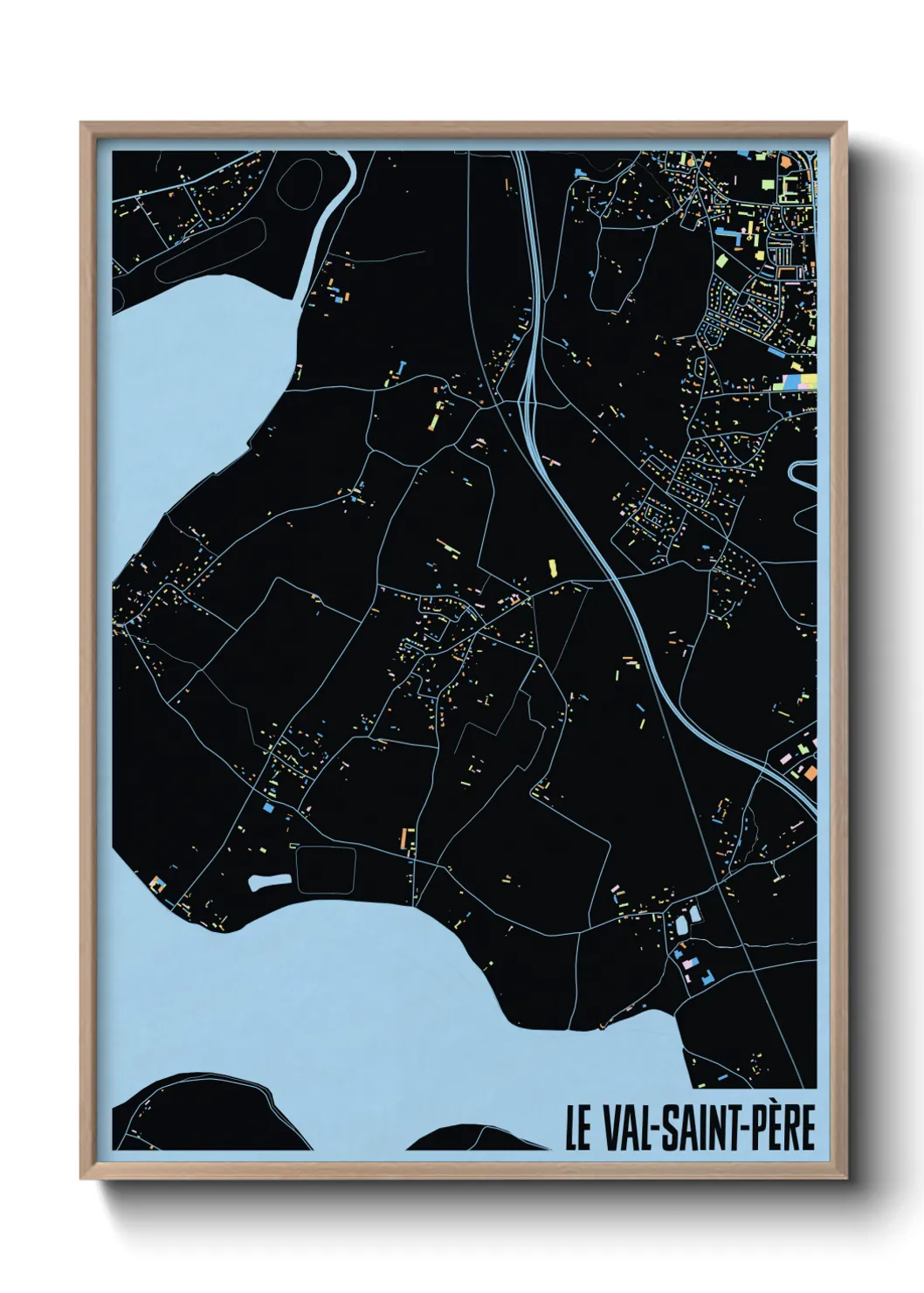 Une affiche de carte sur Le Val-Saint-Père