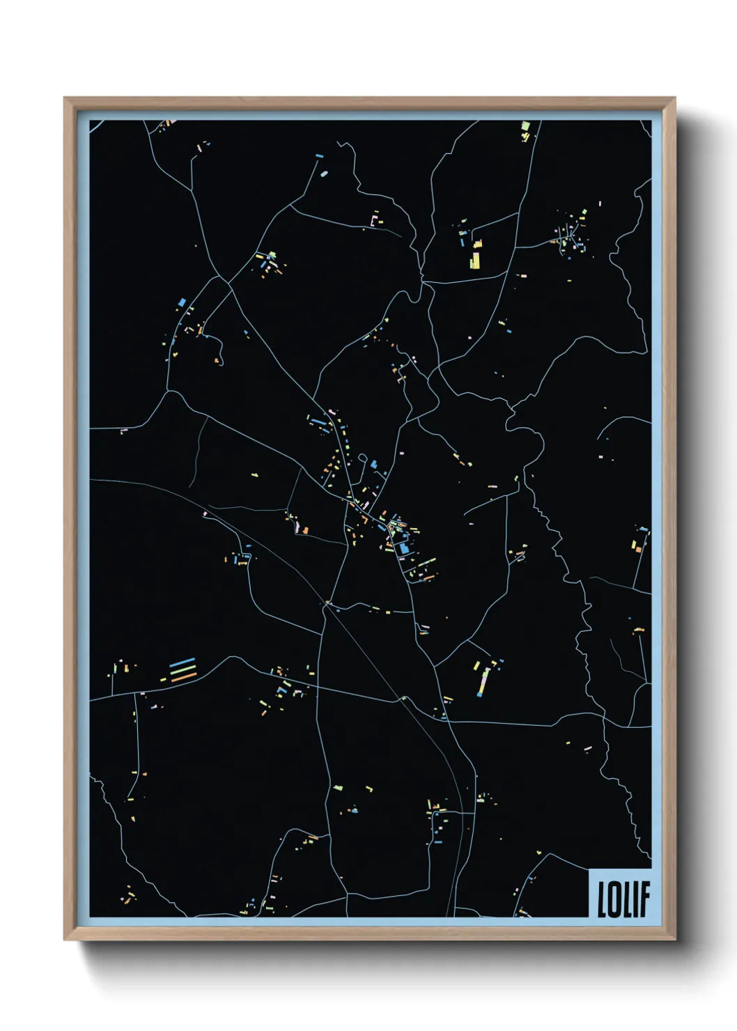 Une affiche de carte sur Lolif