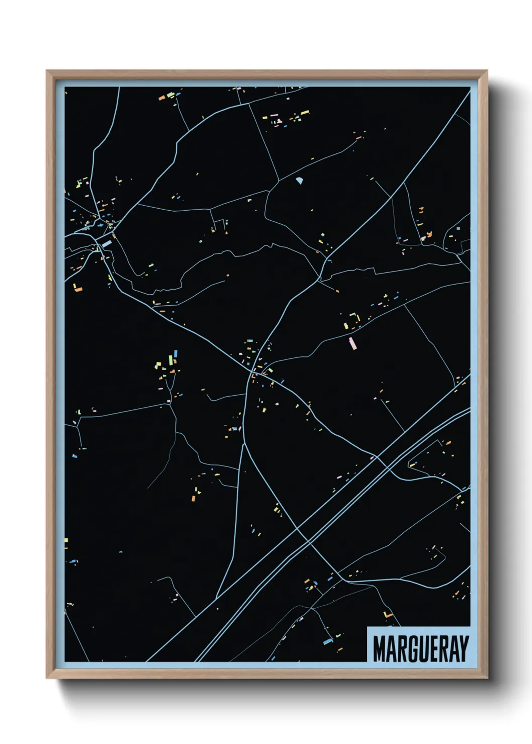 Une affiche de carte sur Margueray