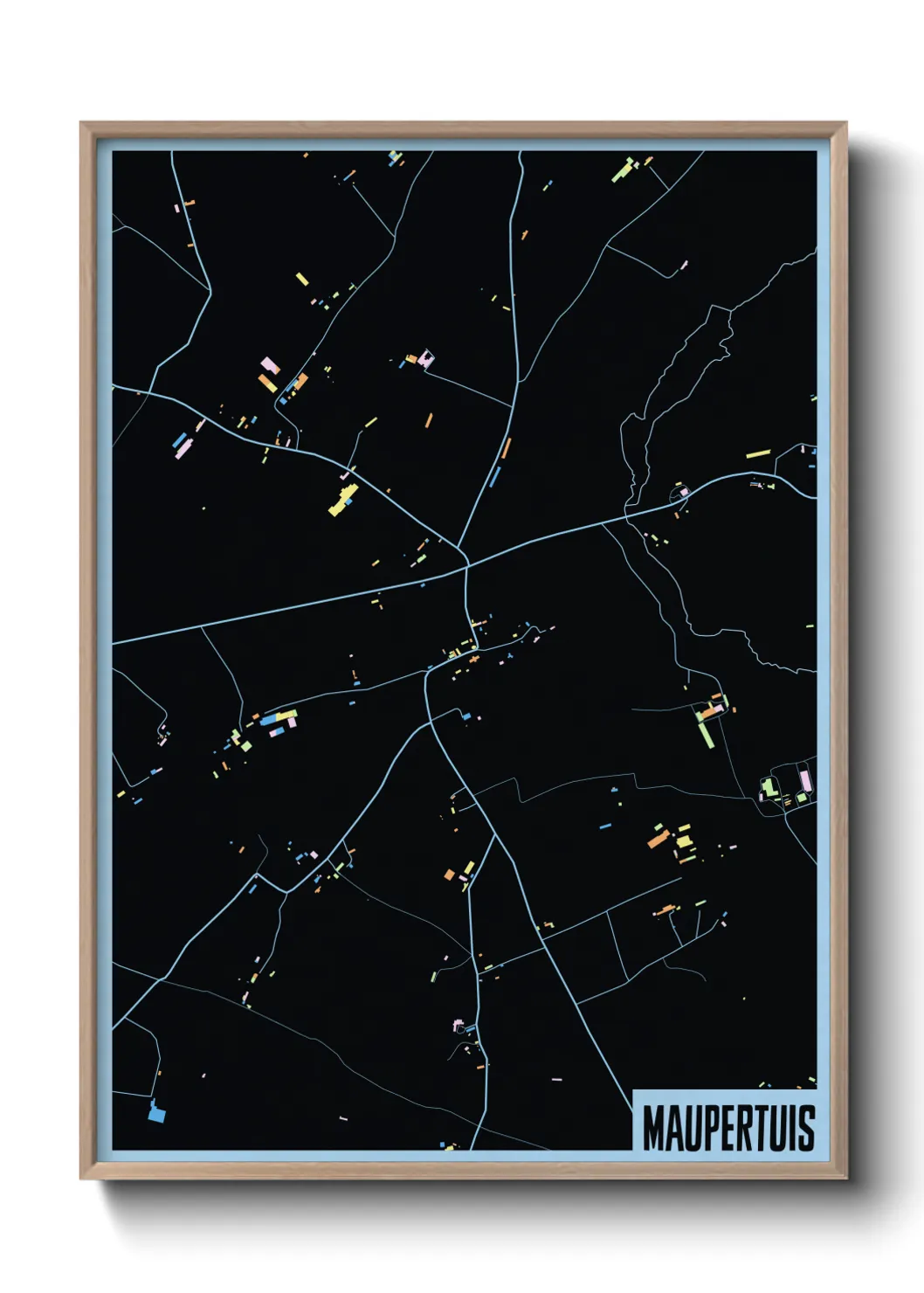 Une affiche de carte sur Maupertuis