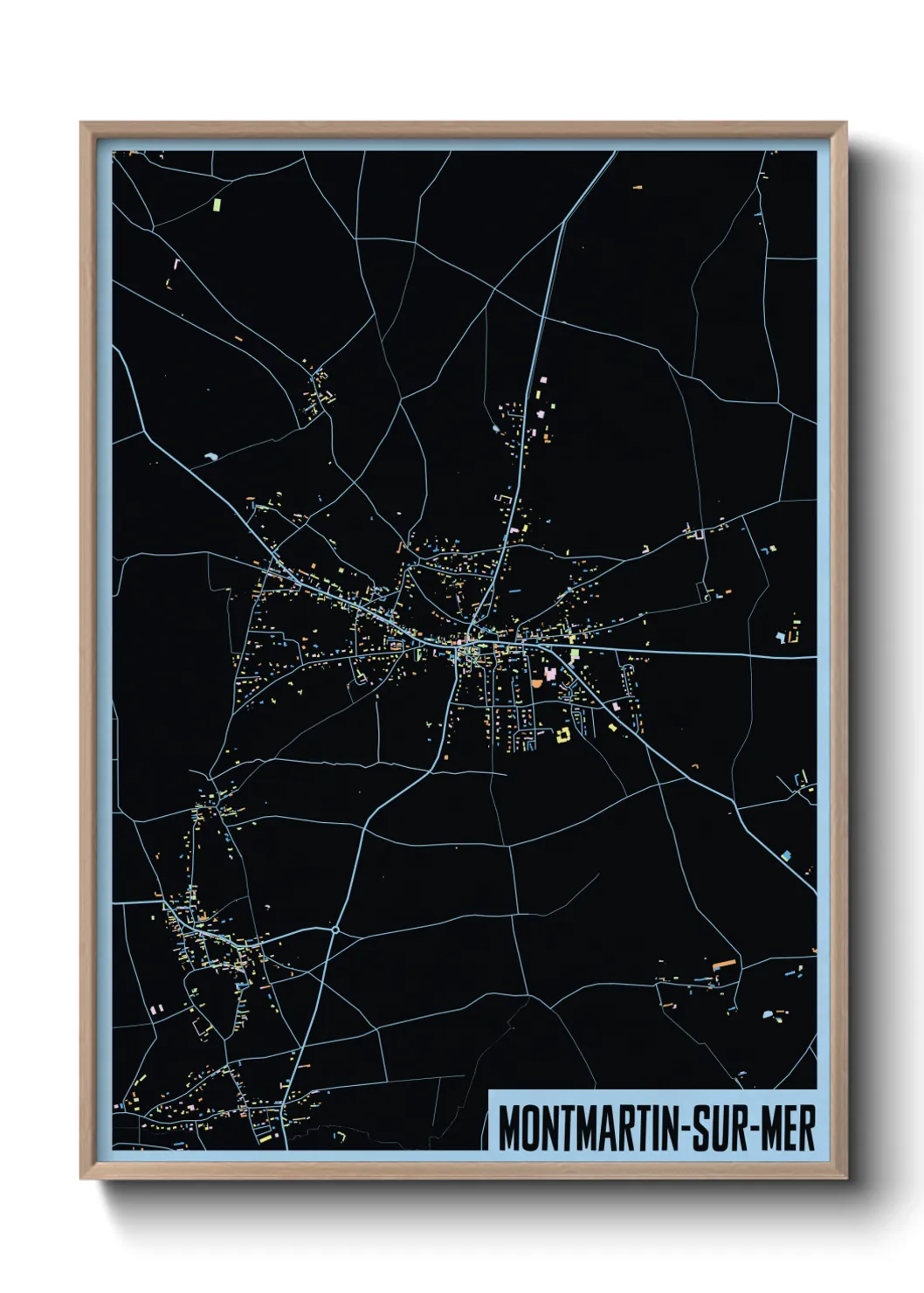 Une affiche de carte sur Montmartin-sur-Mer
