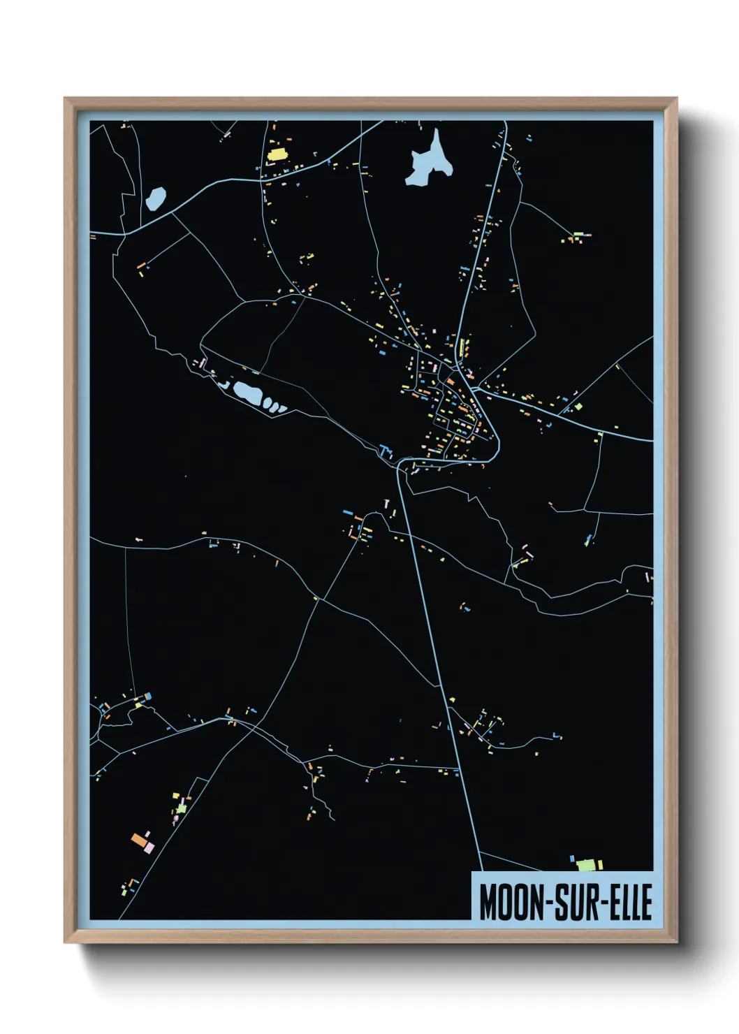 Une affiche de carte sur Moon-sur-Elle