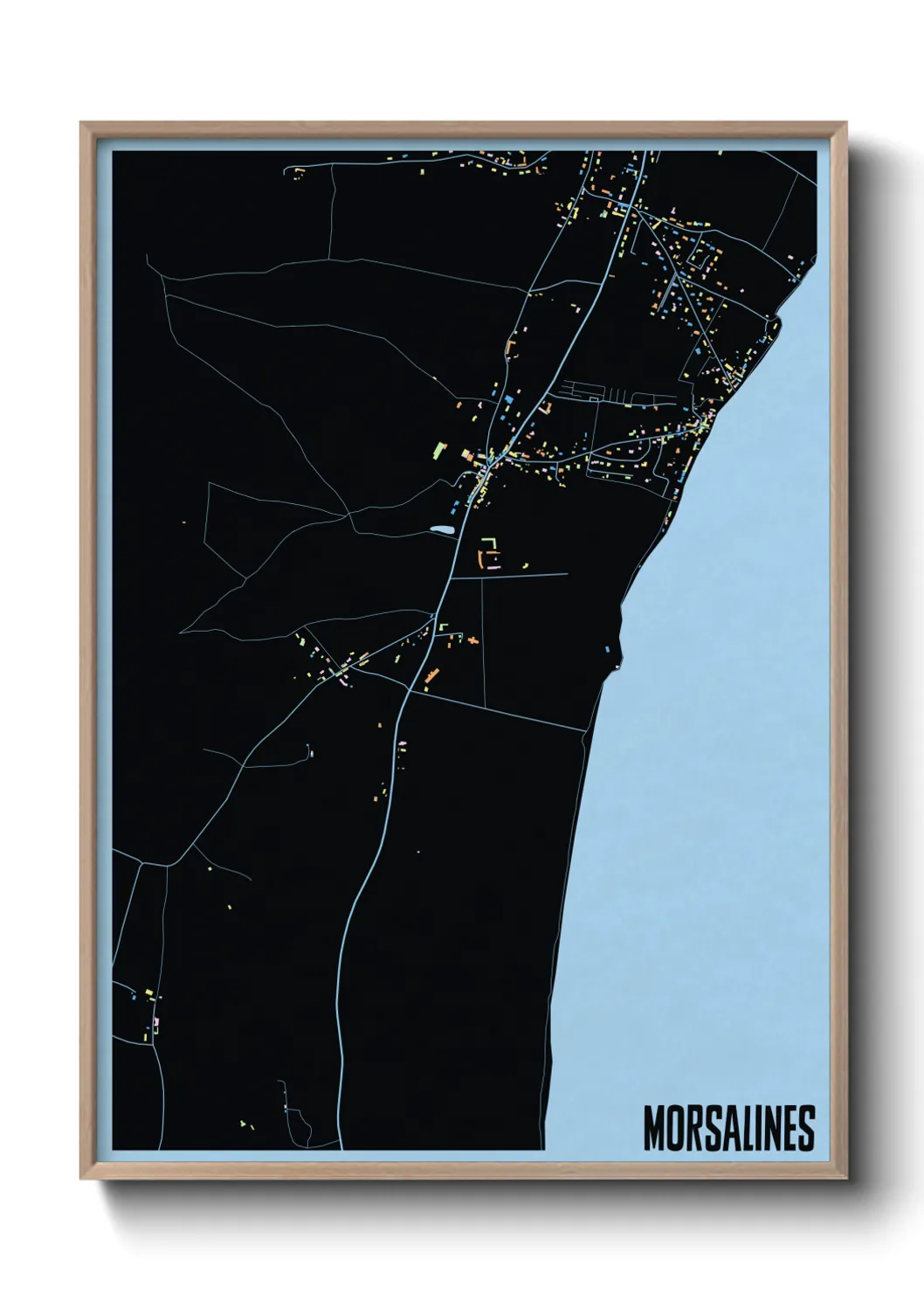 Une affiche de carte sur Morsalines