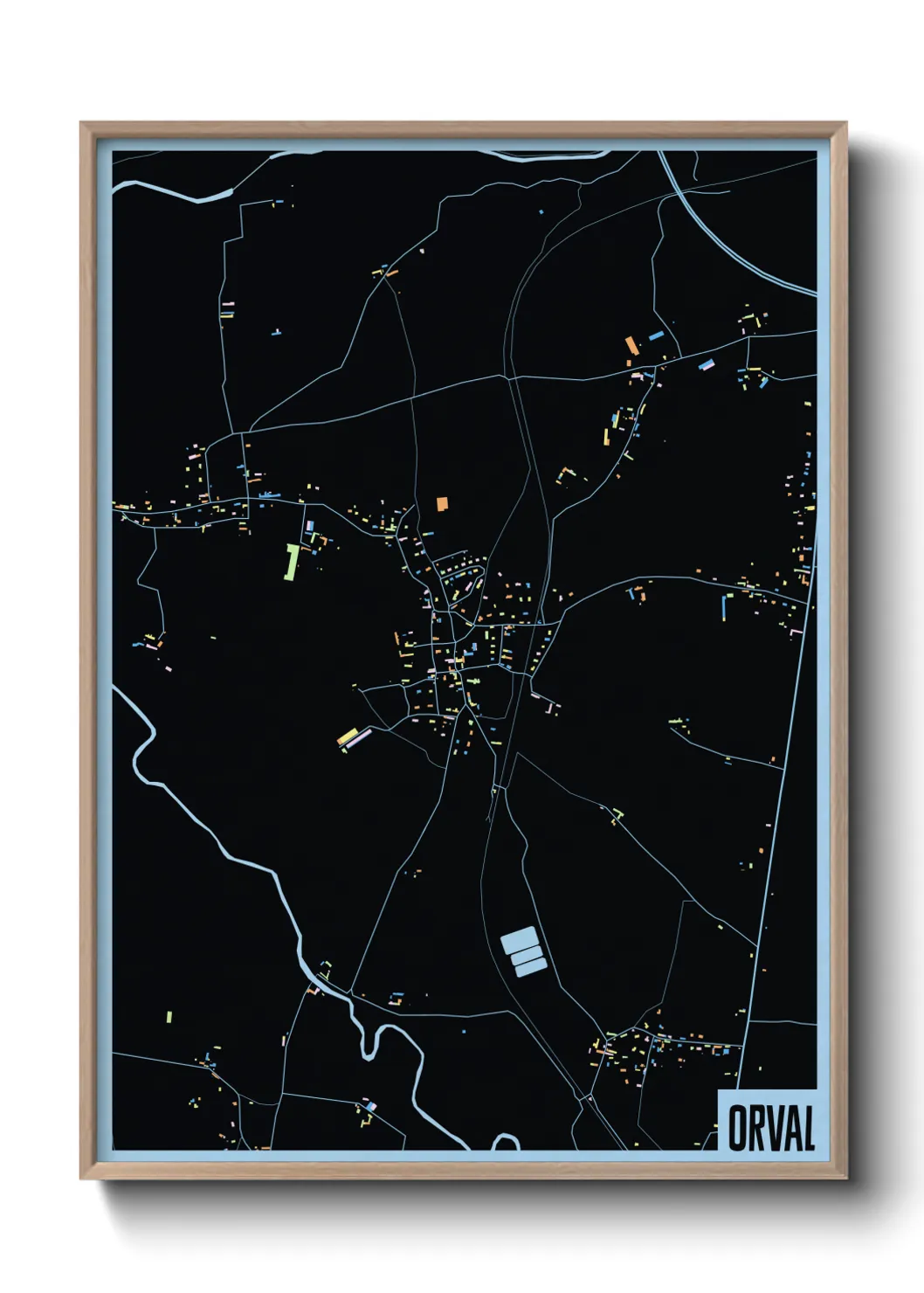 Une affiche de carte sur Orval