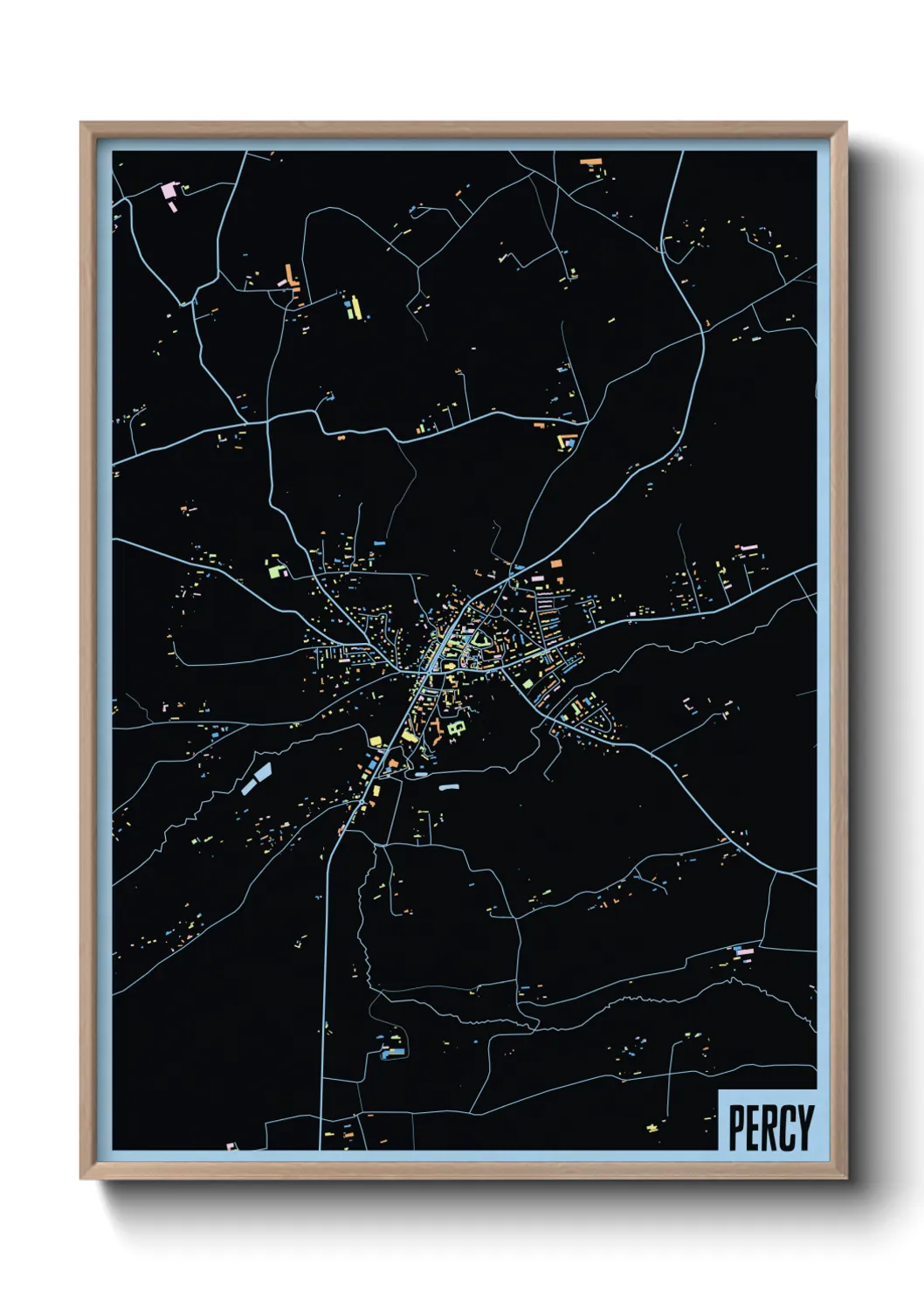 Une affiche de carte sur Percy