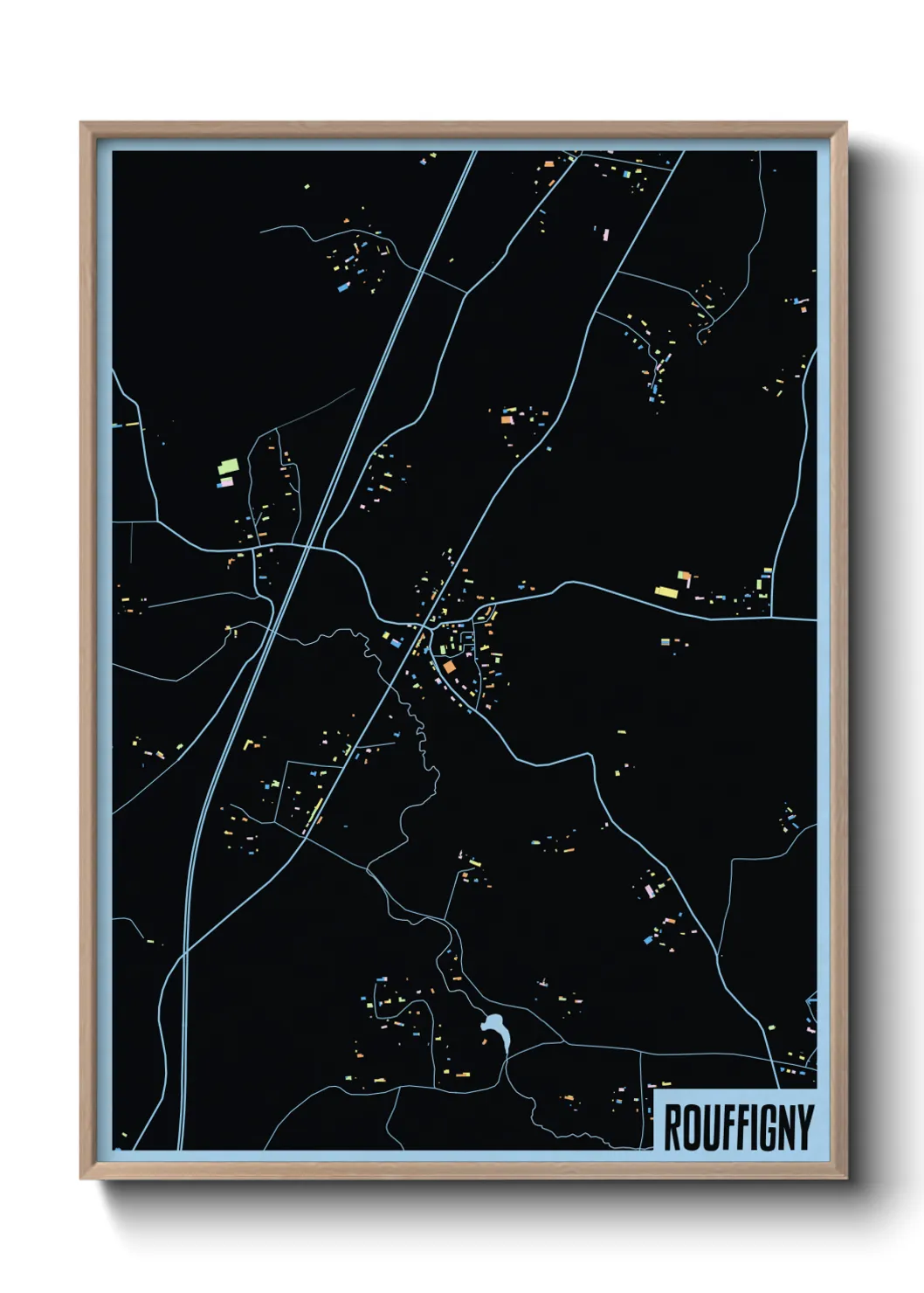 Une affiche de carte sur Rouffigny