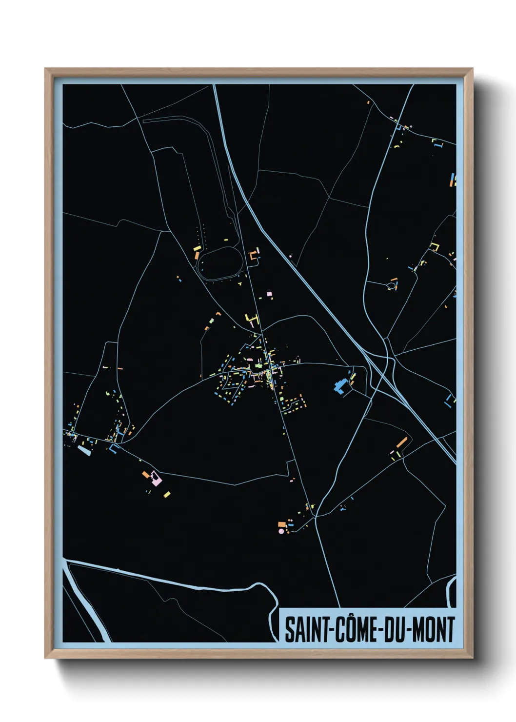 Une affiche de carte sur Saint-Côme-du-Mont