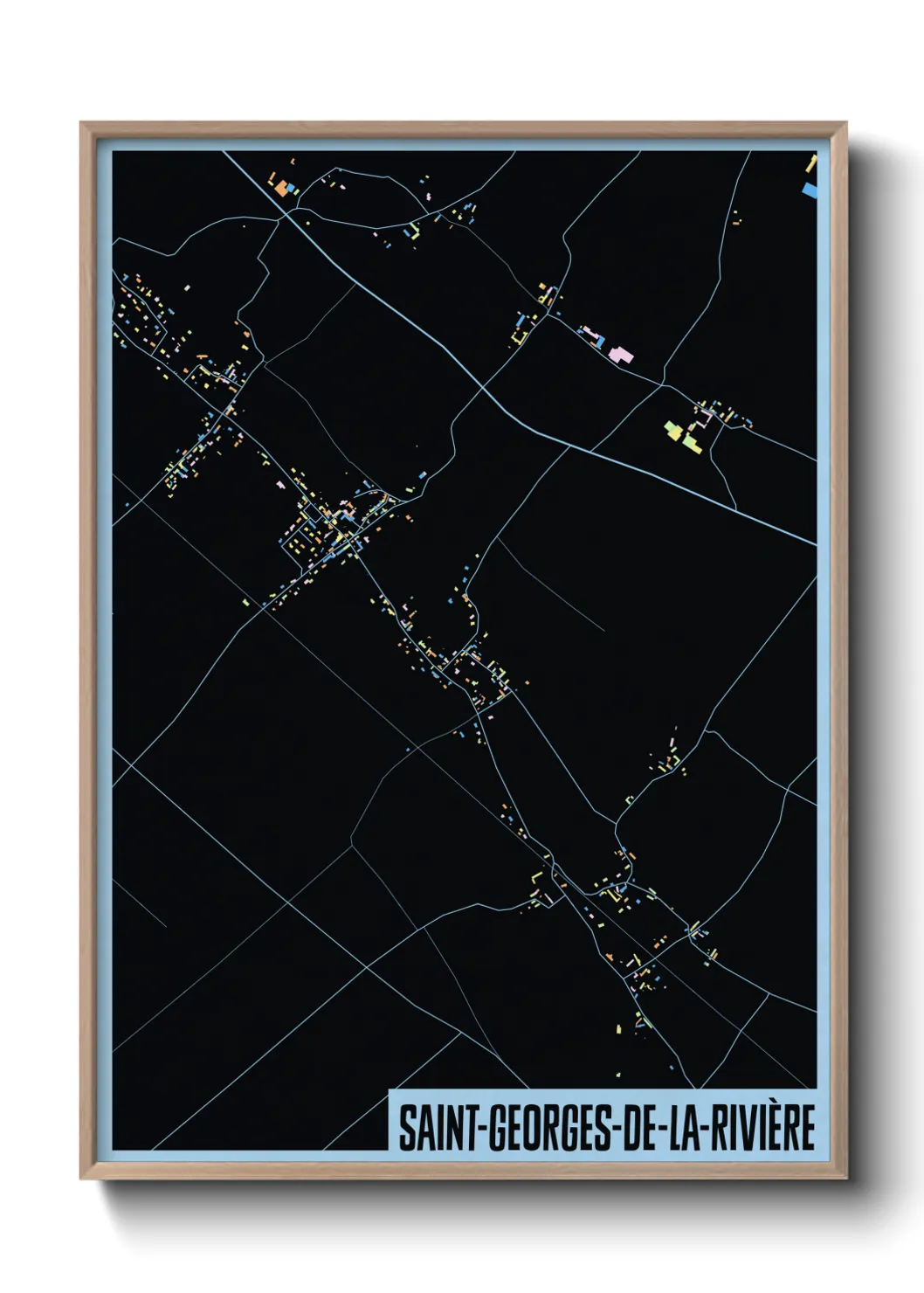 Une affiche de carte sur Saint-Georges-de-la-Rivière