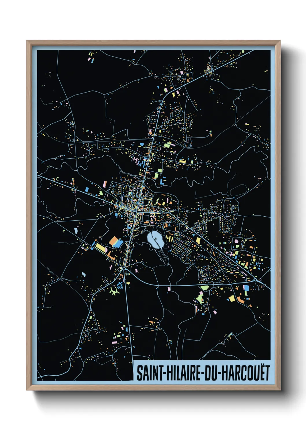 Une affiche de carte sur Saint-Hilaire-du-Harcouët