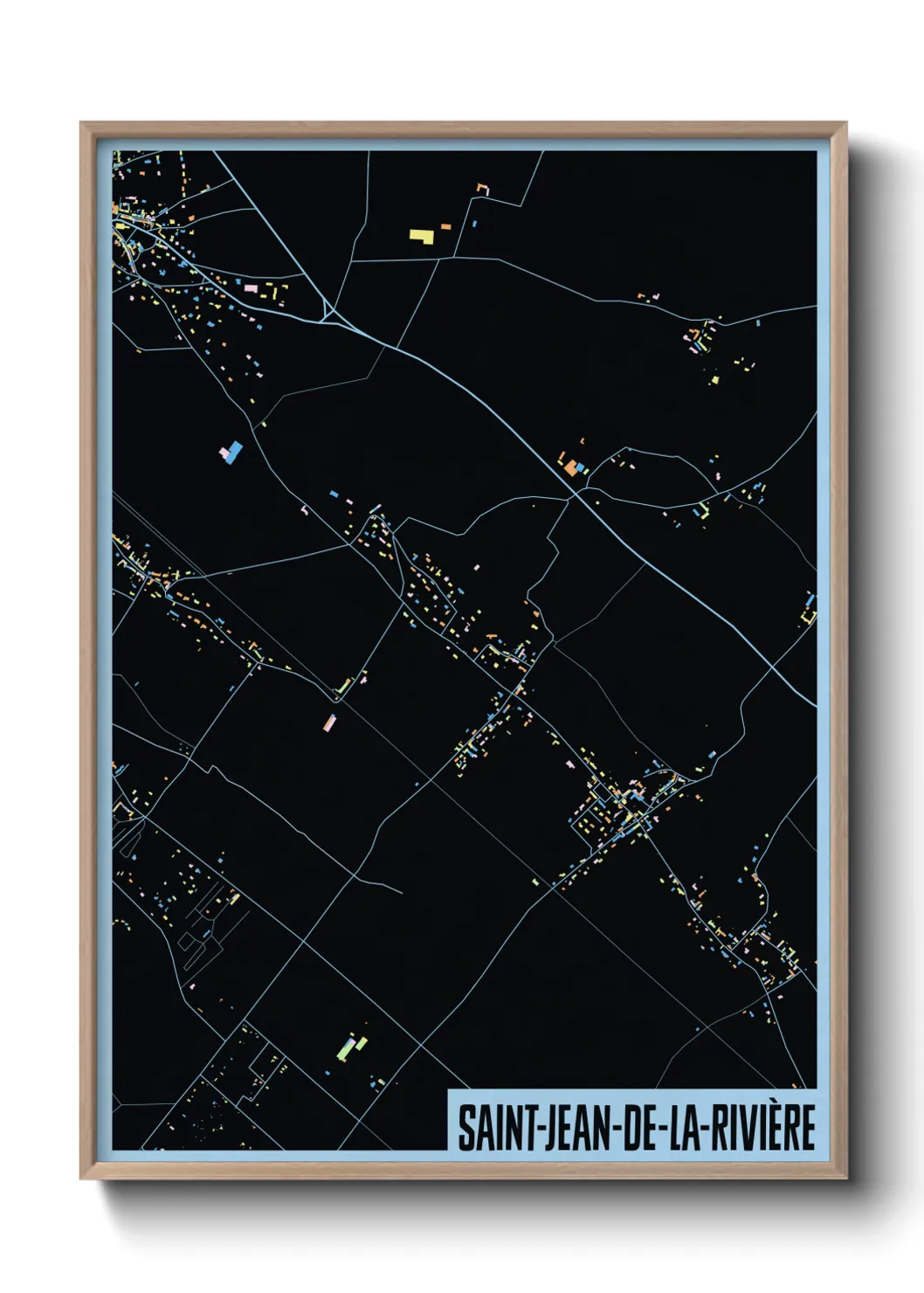 Une affiche de carte sur Saint-Jean-de-la-Rivière