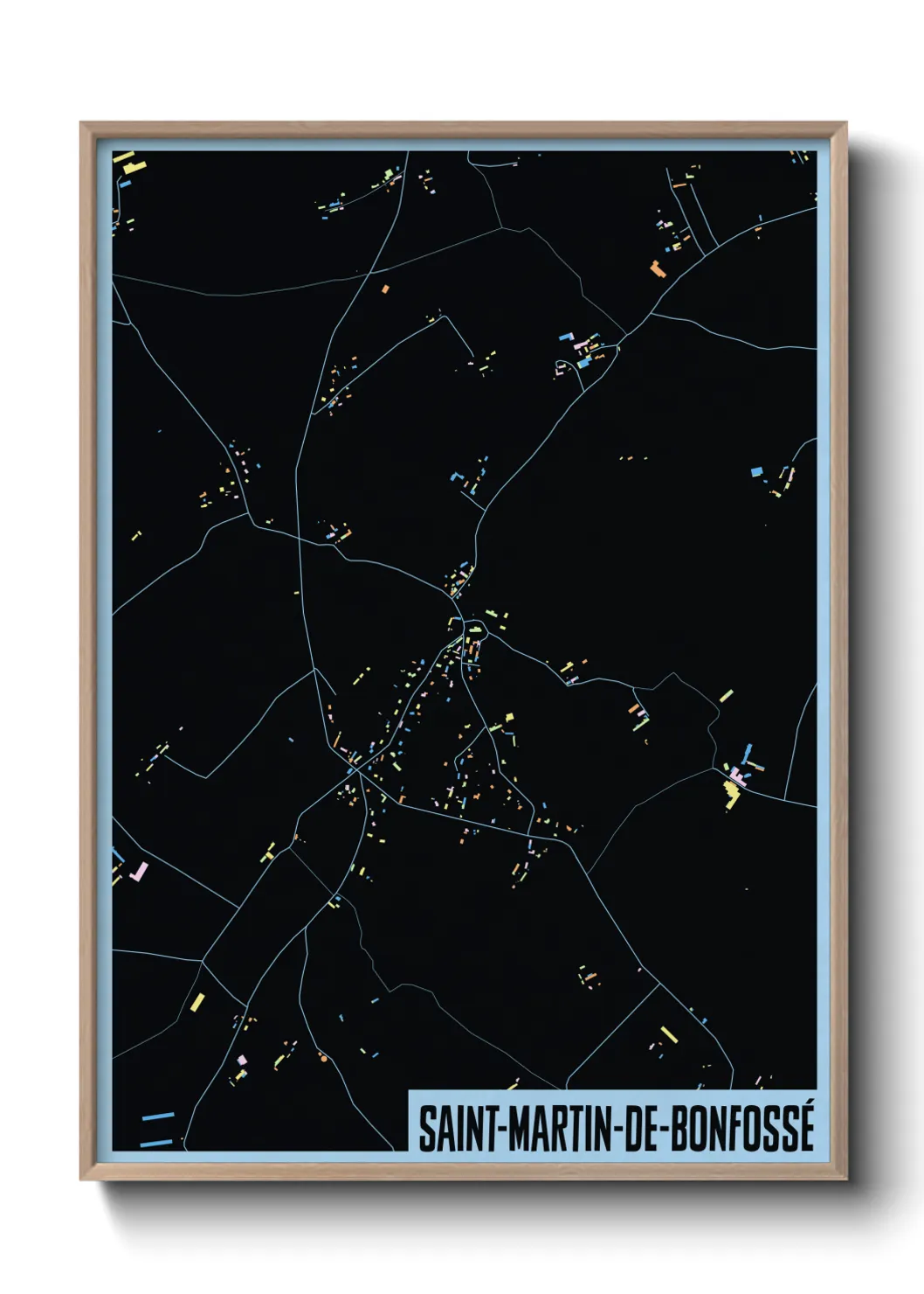 Un poster carteSaint-Martin-de-Bonfossé