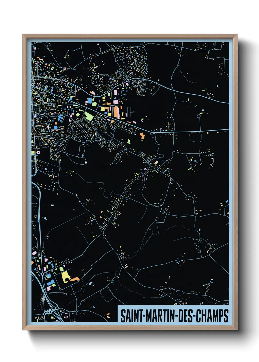 Une affiche de carte sur Saint-Martin-des-Champs