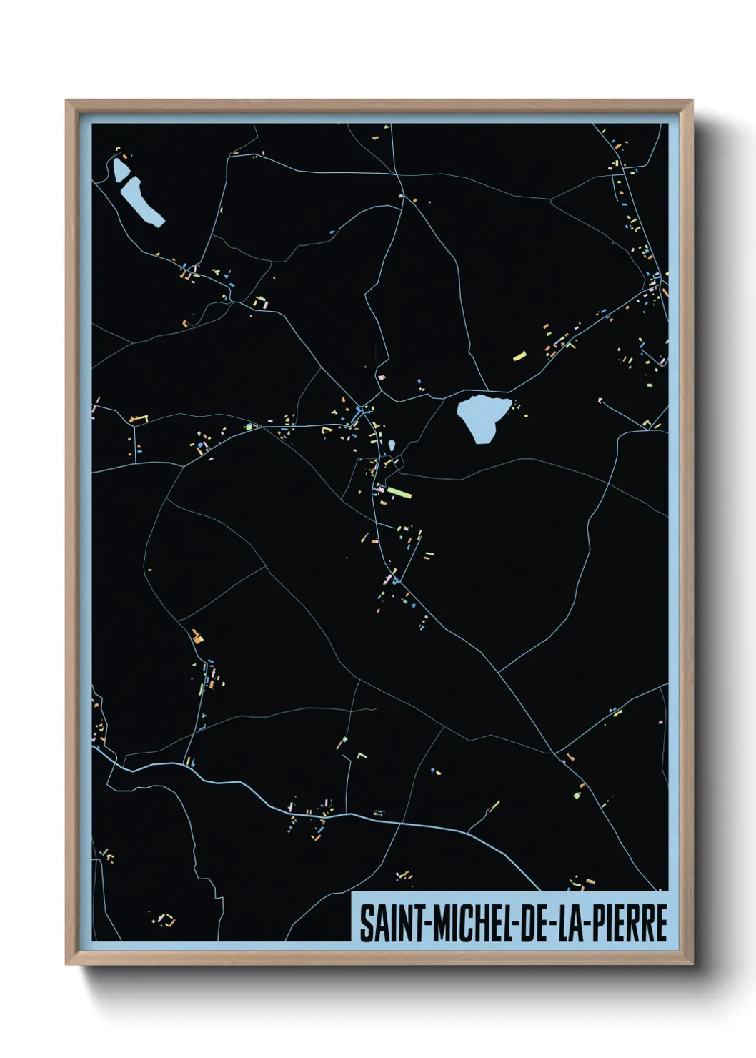 Une affiche de carte sur Saint-Michel-de-la-Pierre
