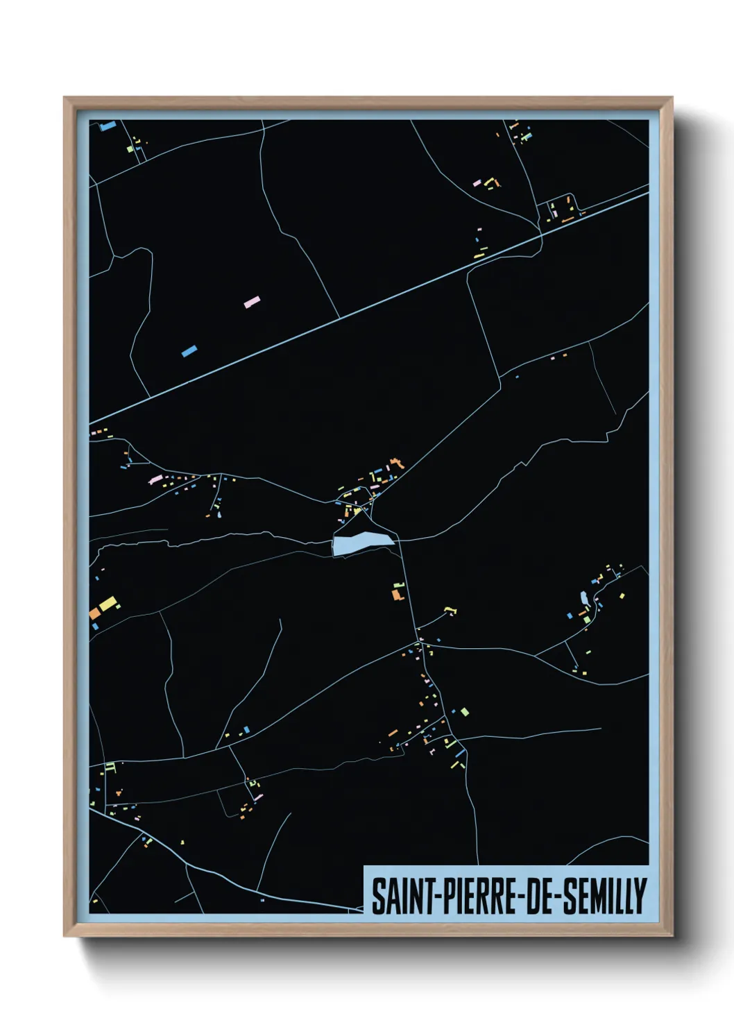 Une affiche de carte sur Saint-Pierre-de-Semilly