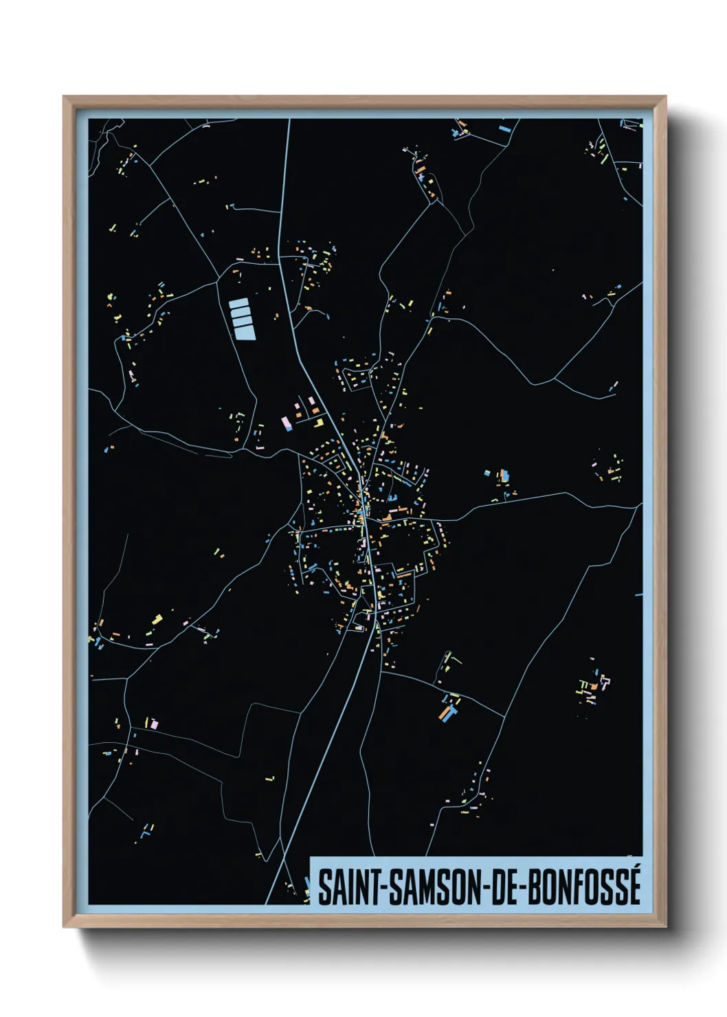 Une affiche de carte sur Saint-Samson-de-Bonfossé