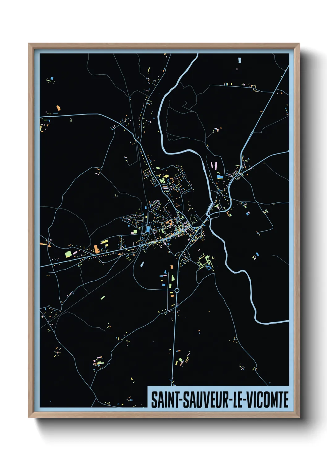 Un poster carteSaint-Sauveur-le-Vicomte