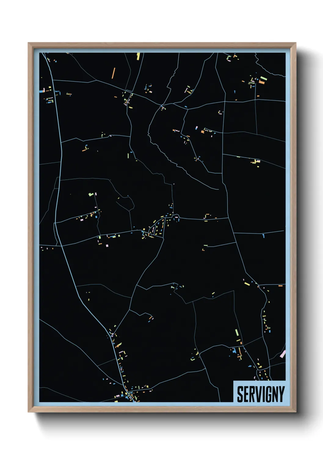 Une affiche de carte sur Servigny