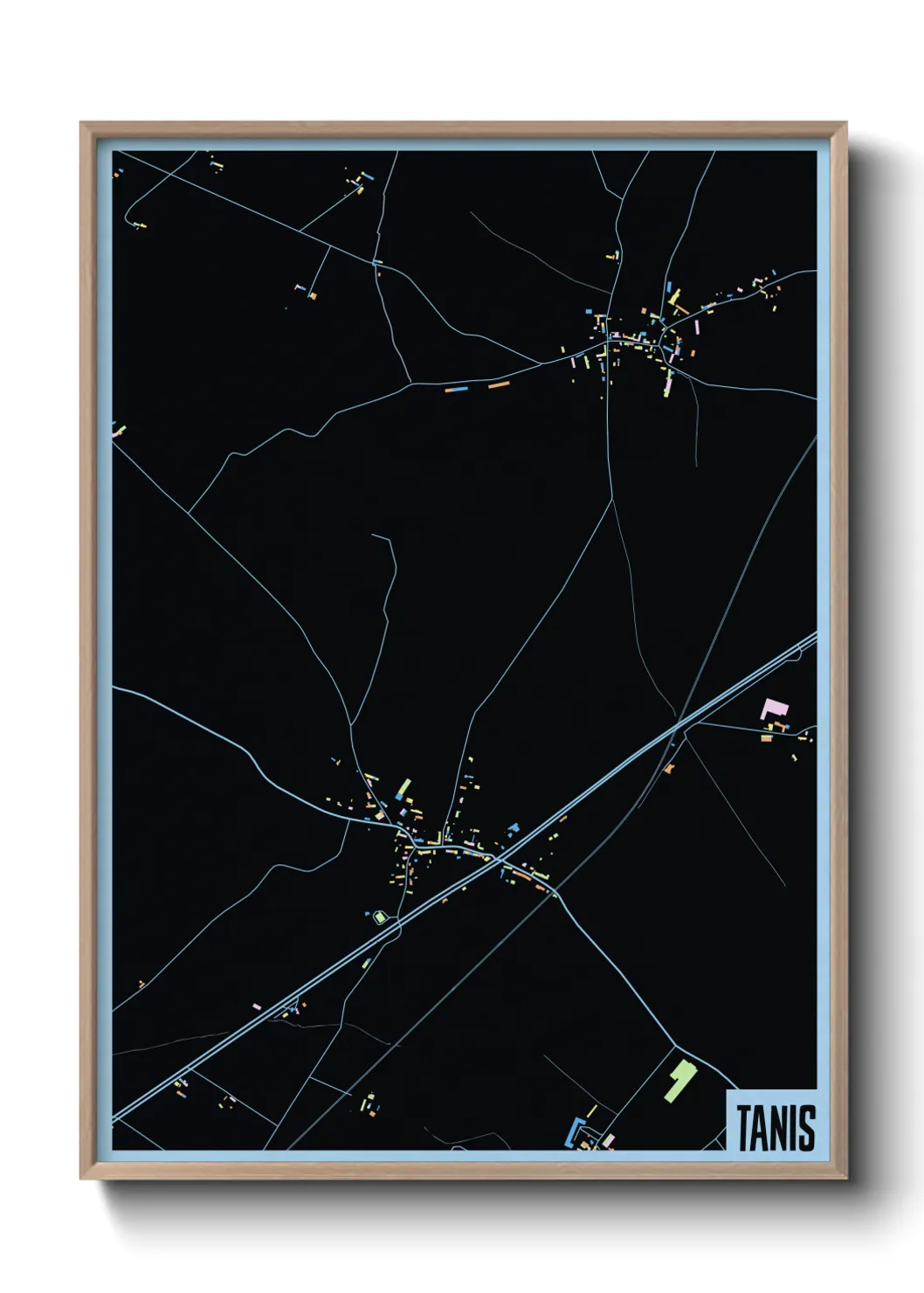 Une affiche de carte sur Tanis