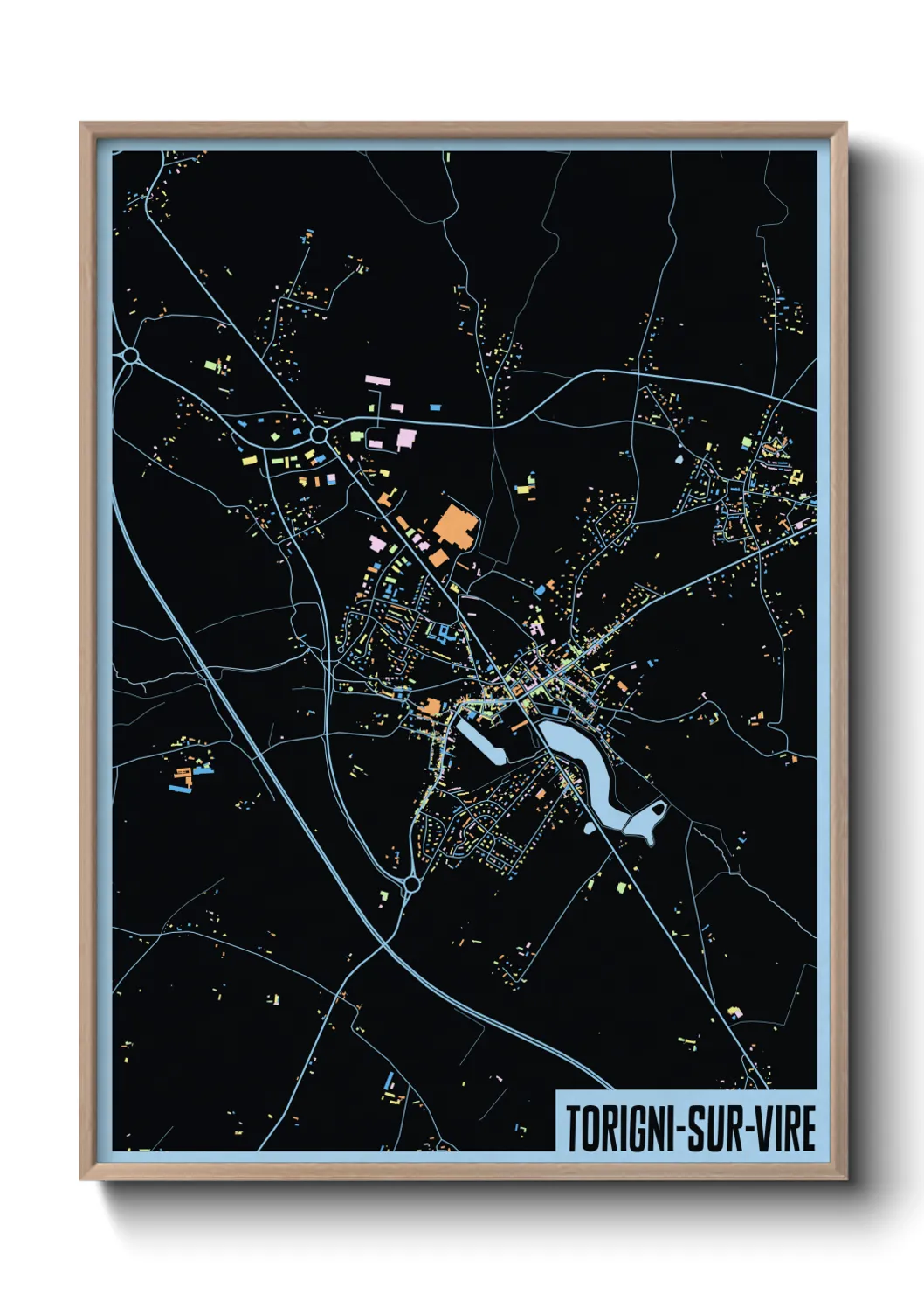 Une affiche de carte sur Torigni-sur-Vire