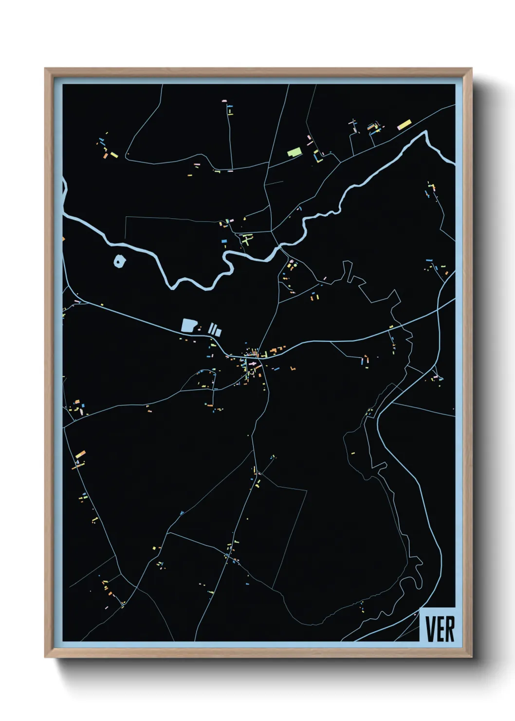 Une affiche de carte sur Ver