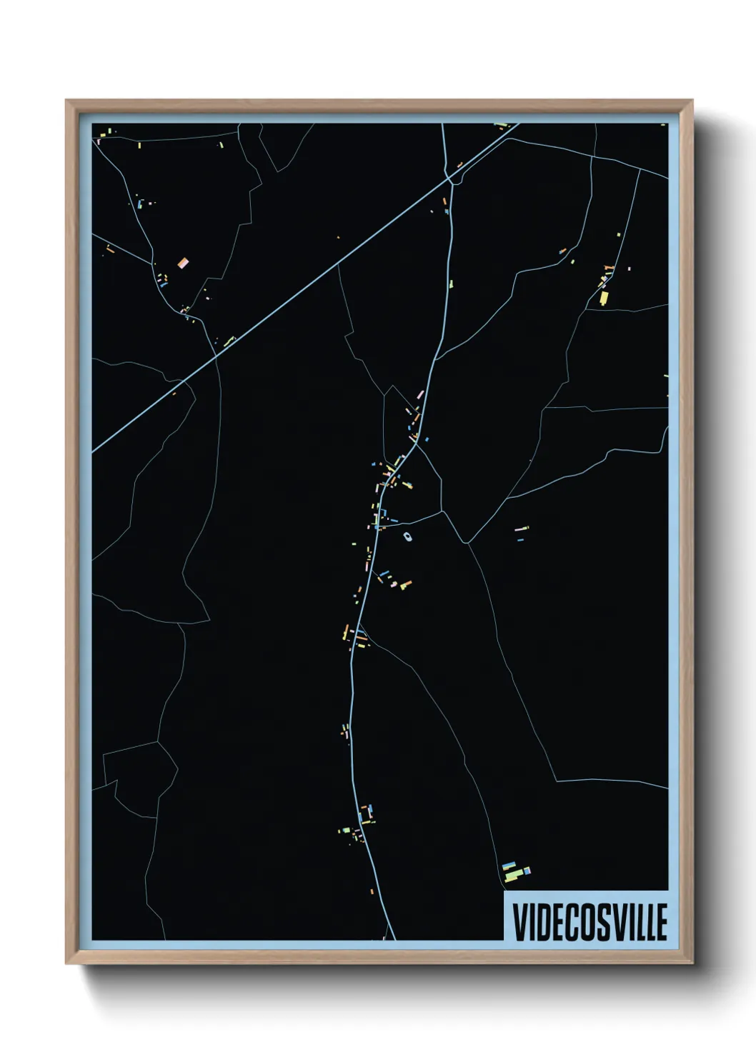 Une affiche de carte sur Videcosville